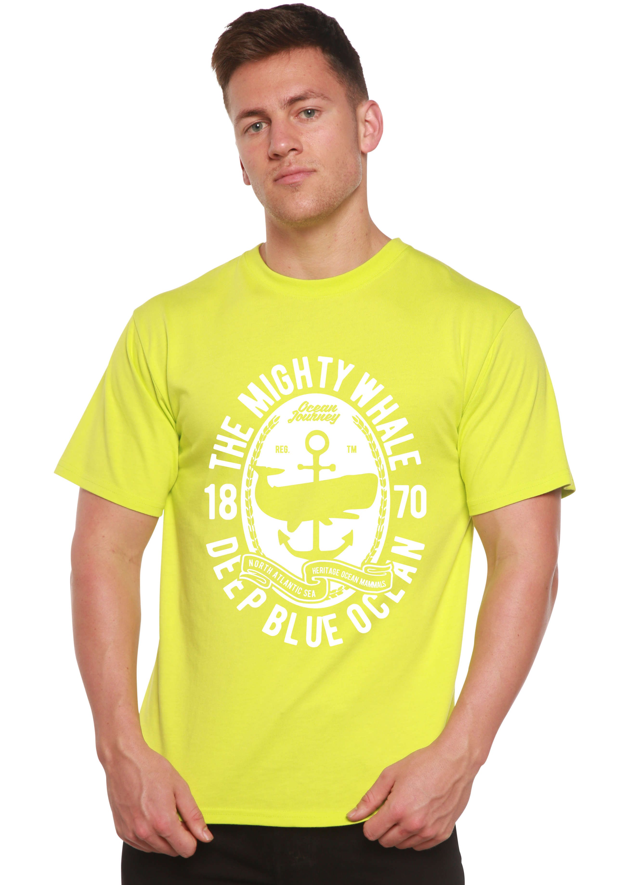 Spun Bamboo The Mighty Spun Bamboo® Men's Bamboo Viscose/Organic Cotton Short Sleeve Graphic T-Shirt — alternative angle