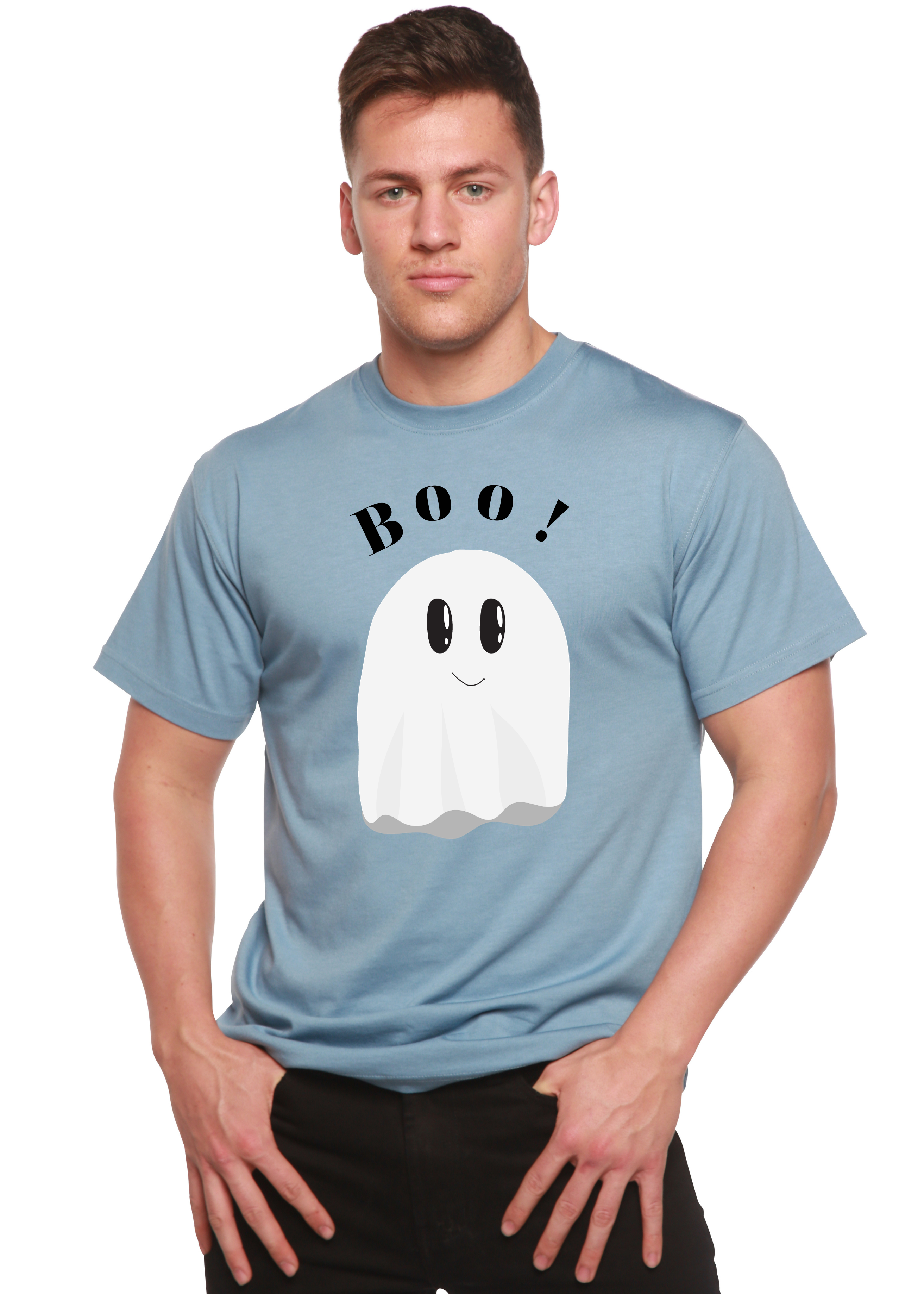 Spun Bamboo Boo Men's Bamboo Viscose/Organic Cotton Short Sleeve Graphic T-Shirt — alternative angle