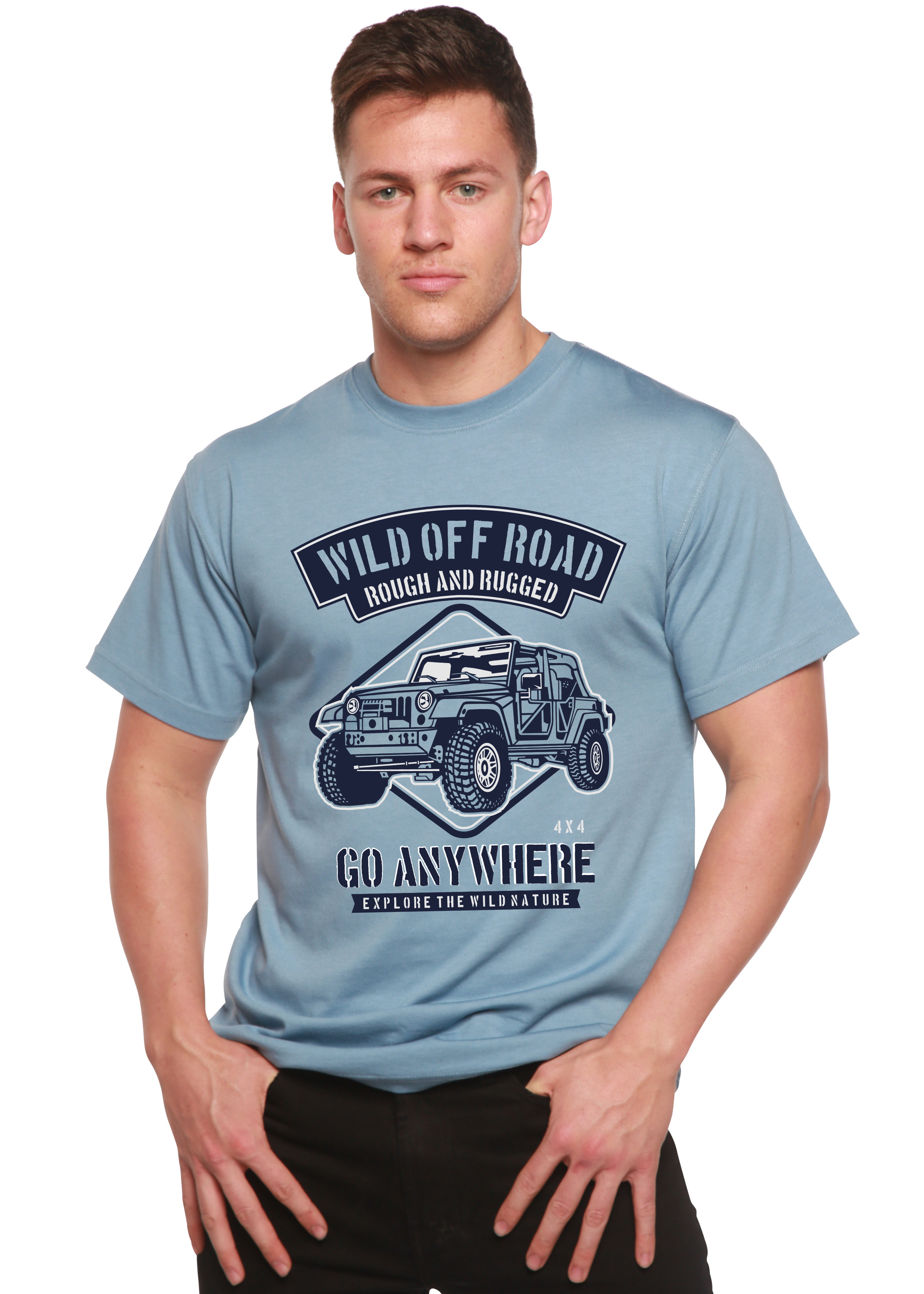 Spun Bamboo Wild Off Road Spun Bamboo® Men's Bamboo Viscose/Organic Cotton Short Sleeve Graphic T-Shirt — lifestyle context
