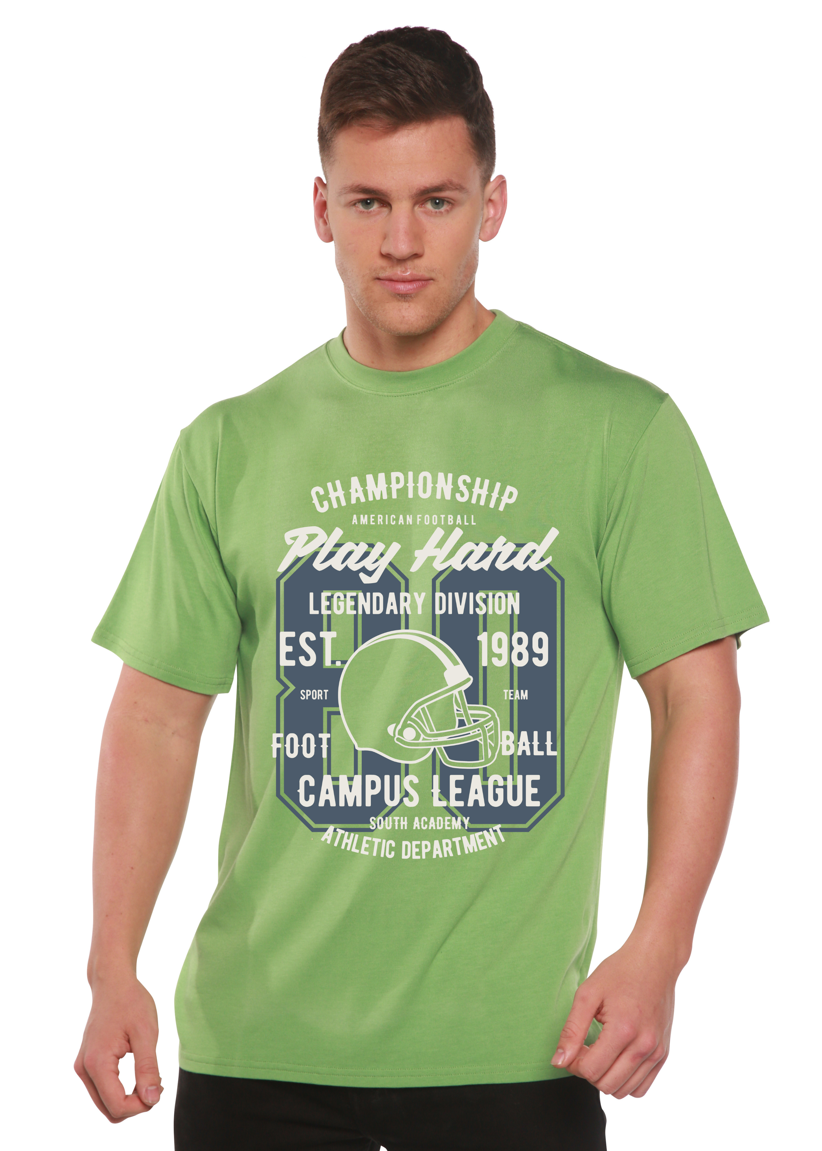 Spun Bamboo Play Hard Spun Bamboo® Men's Bamboo Viscose/Organic Cotton Short Sleeve Graphic T-Shirt — alternative angle