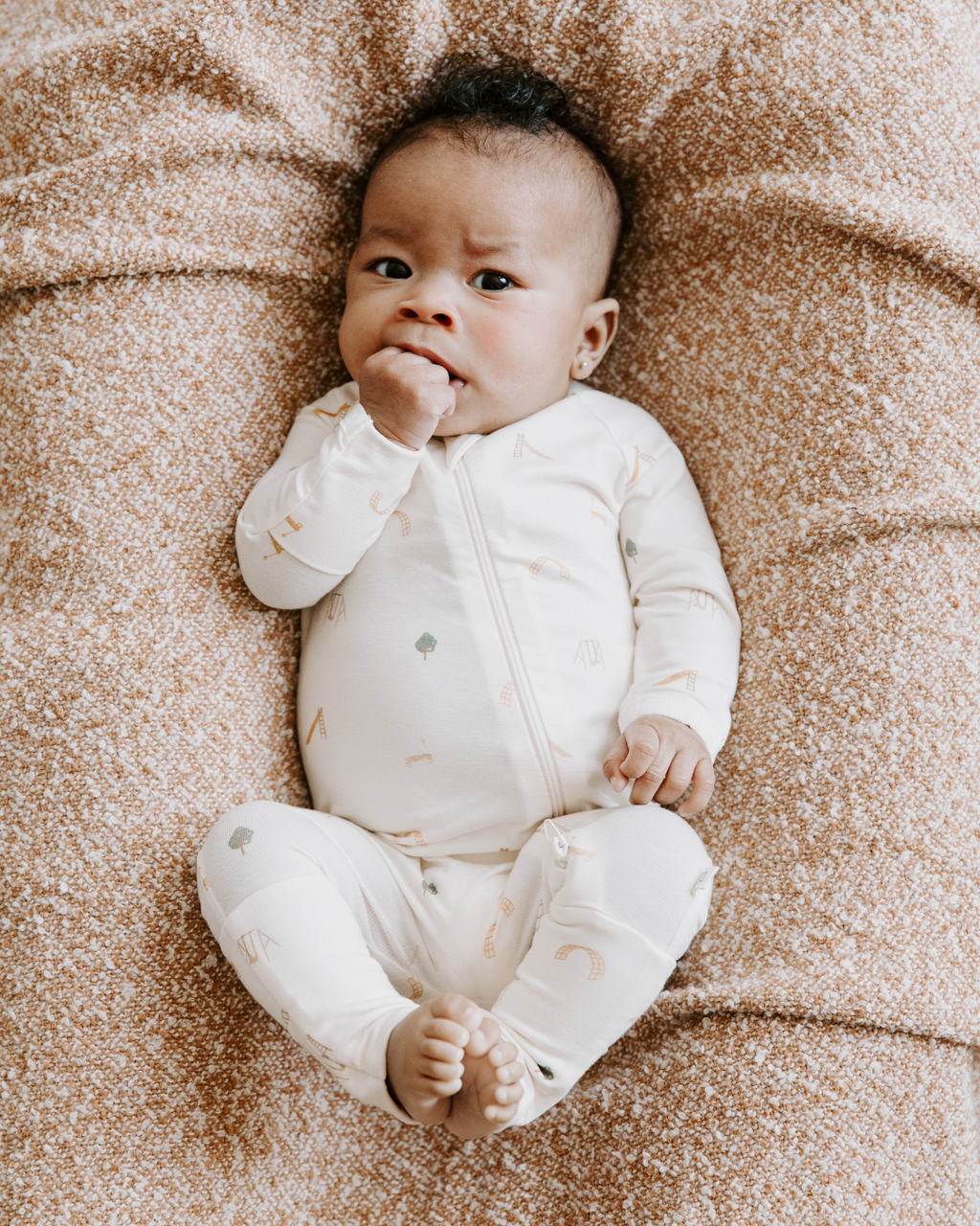 Dear Hayden Tencel Lyocell Footy Pajamas — main product shot