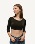 HALFTEE Layering Fashions Elegant 3/4 Sleeve Halftee — detail shot 6
