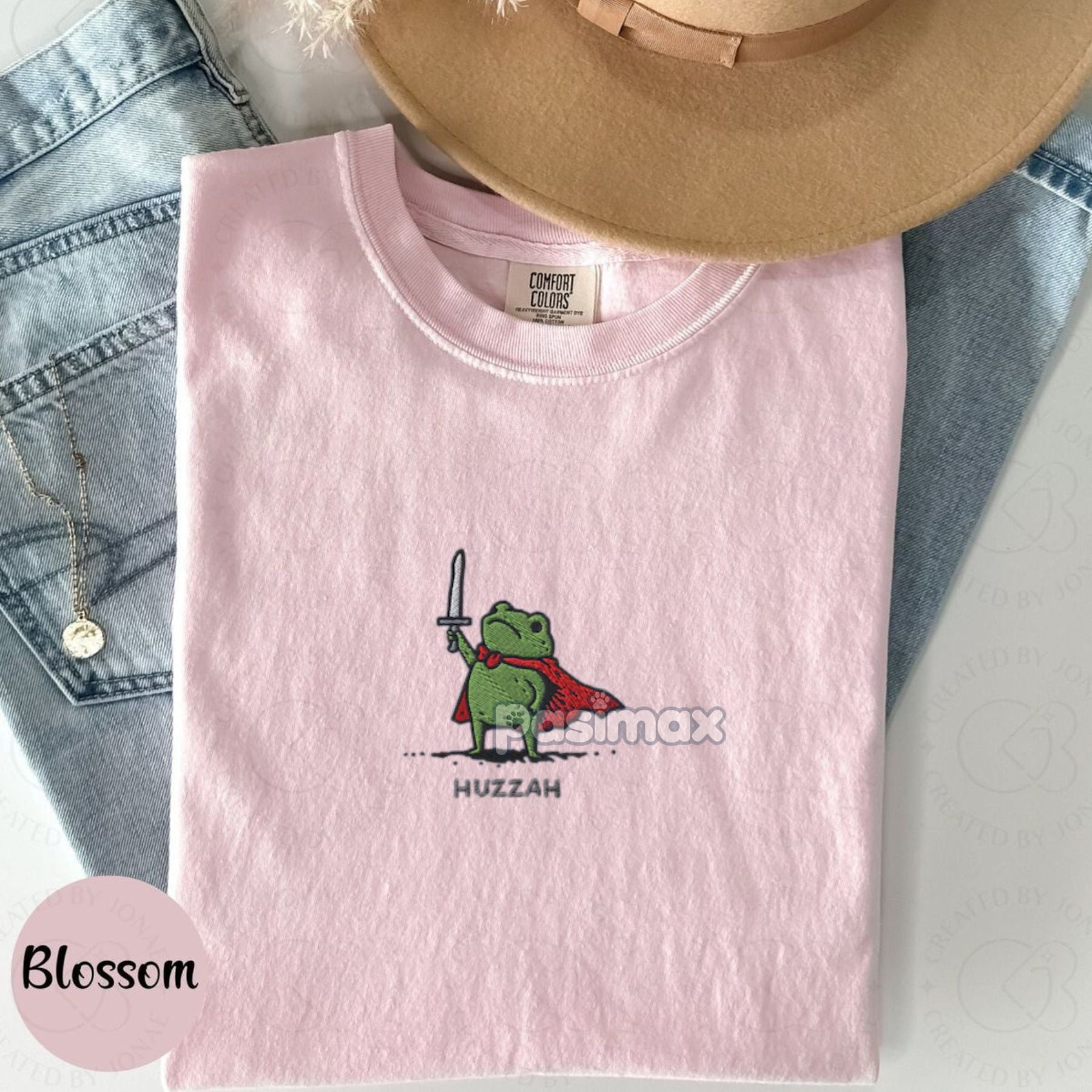 Pasimax Medieval Frog Knight Comfort Colors T-Shirt — lifestyle context