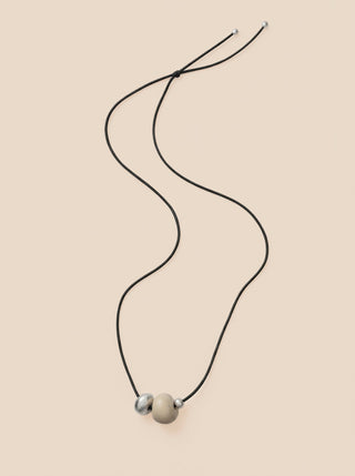 Ivory Nut Pendant Cord Necklace