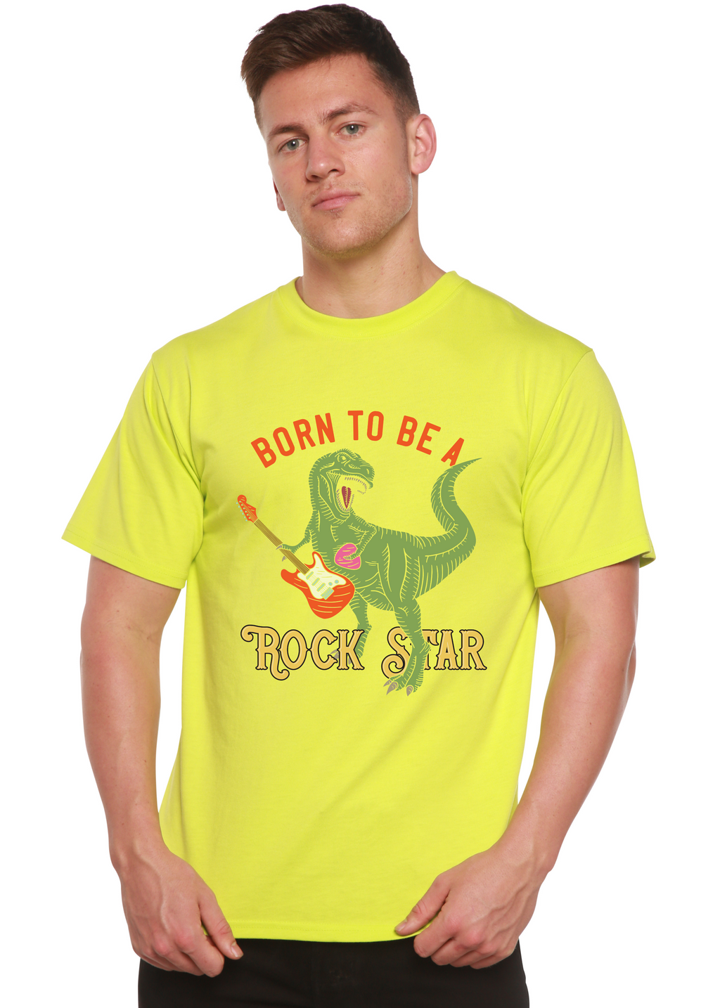 Born To Be A Rock Star Men's Bamboo Viscose/Organic Cotton Short Sleeve Graphic T-Shirt — view 3
