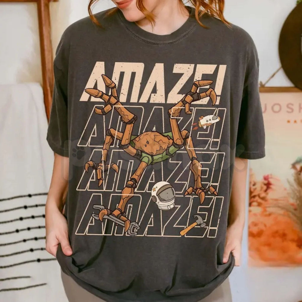 Pasimax "Rocky Amaze" Project Hail Mary T-Shirt - Inspirational Eridian Engineer Graphic Tee, Premium 100% Cotton Sci-Fi Read