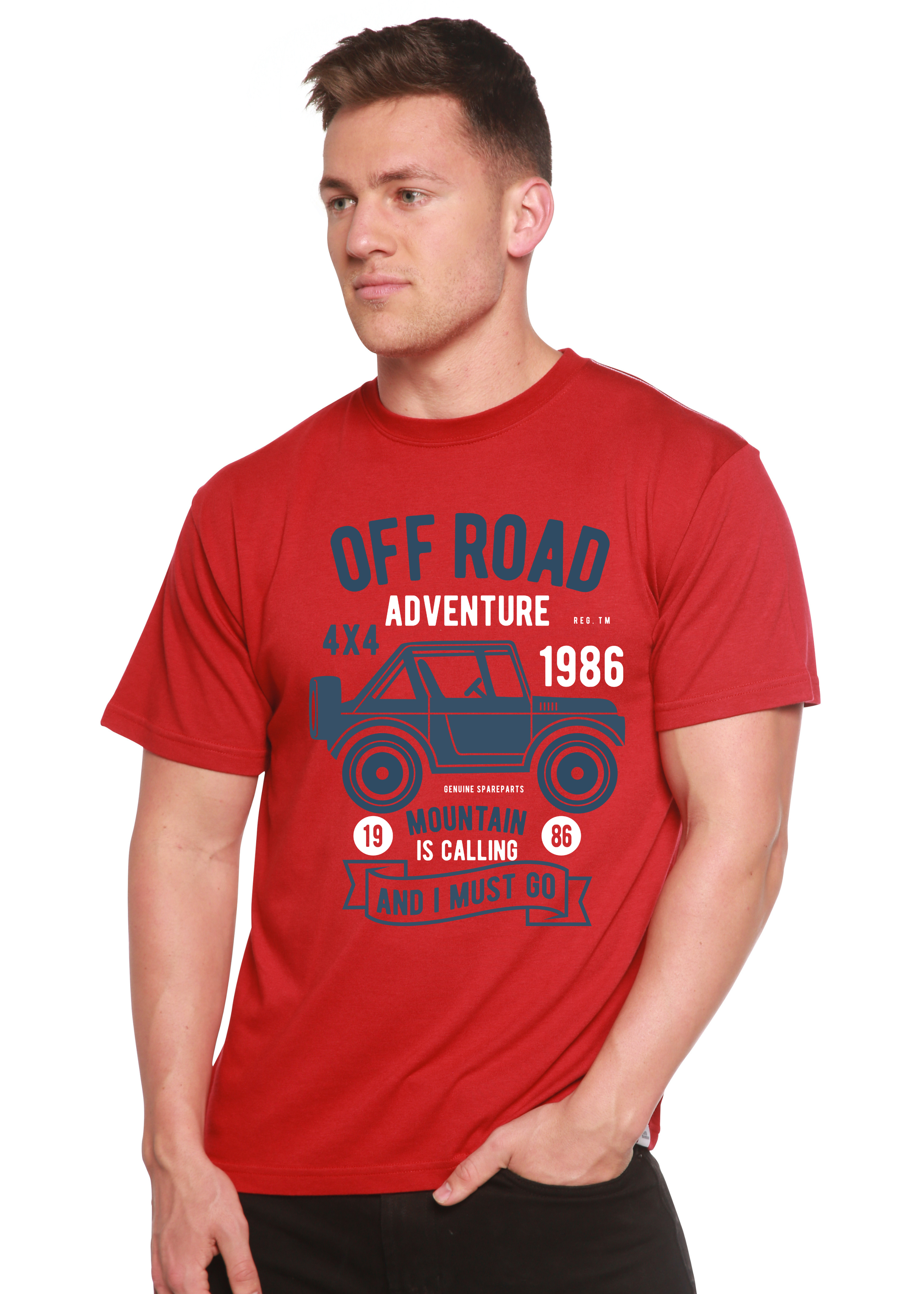 Spun Bamboo Off Road Adventure Spun Bamboo® Men's Bamboo Viscose/Organic Cotton Short Sleeve Graphic T-Shirt — size reference