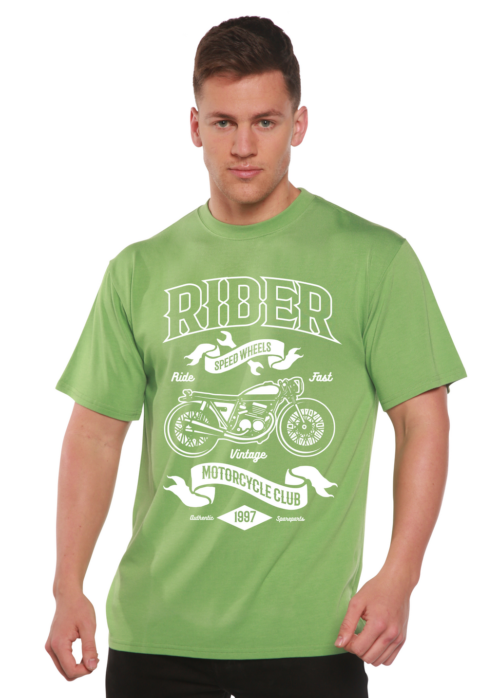 Spun Bamboo Rider Spun Bamboo® Men's Bamboo Viscose/Organic Cotton Short Sleeve Graphic T-Shirt — alternative angle