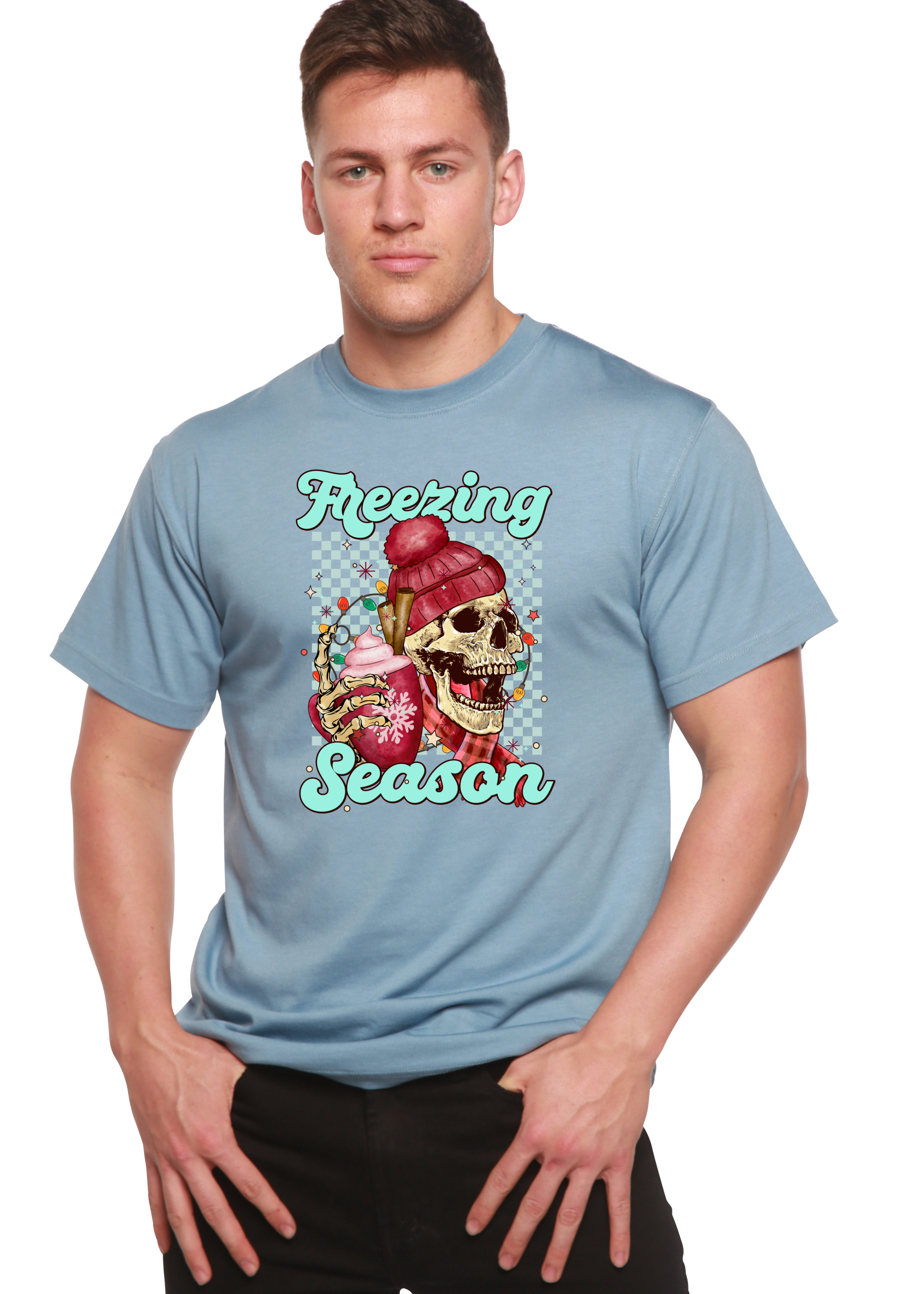 Spun Bamboo Freezing Season Unisex Bamboo Viscose/Organic Cotton Short Sleeve Graphic T-Shirt — packaging