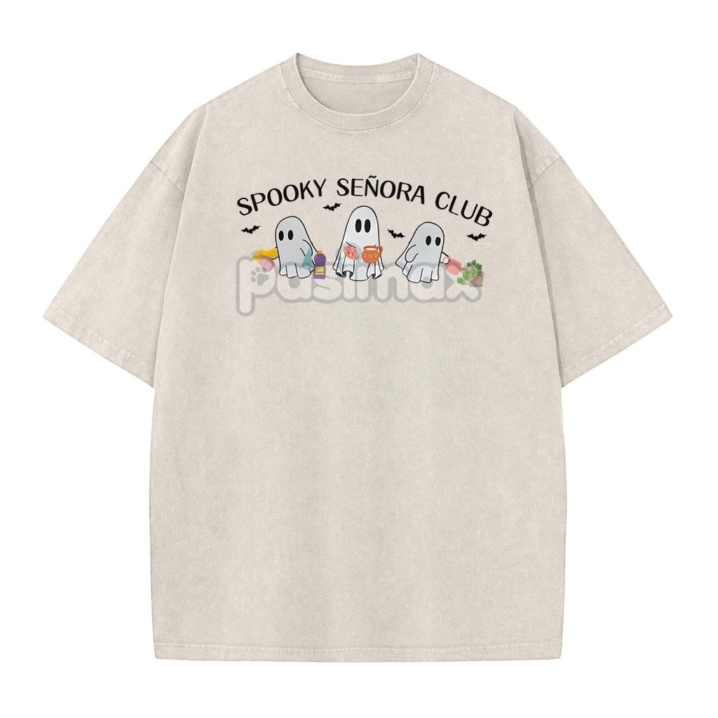 Pasimax "Spooky Señora Club" Vintage Acid Wash T-Shirt — alternative angle