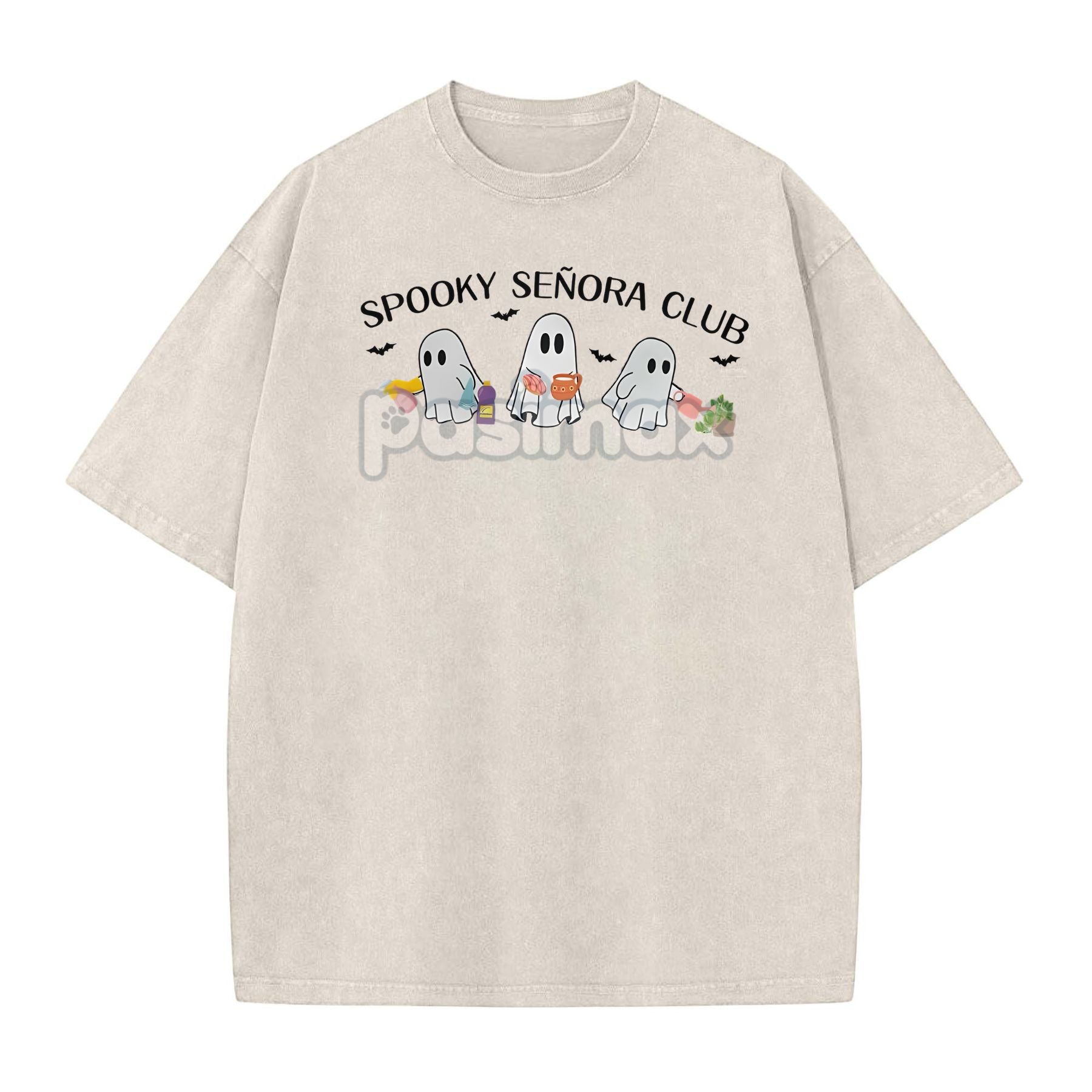 Pasimax "Spooky Señora Club" Vintage Acid Wash T-Shirt — alternative angle