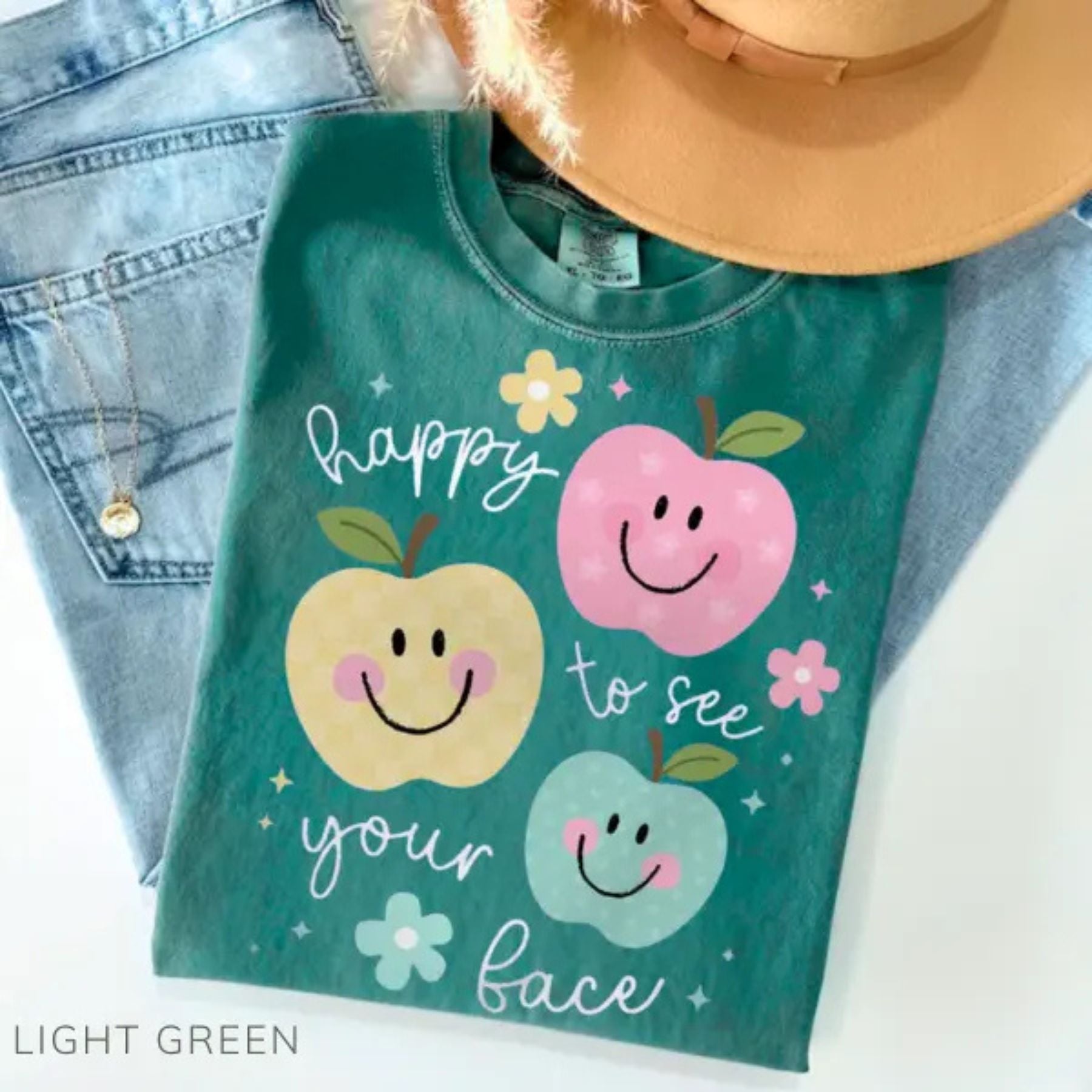 Pasimax 'Happy To See Your Face' Teacher Shirt — alternative angle