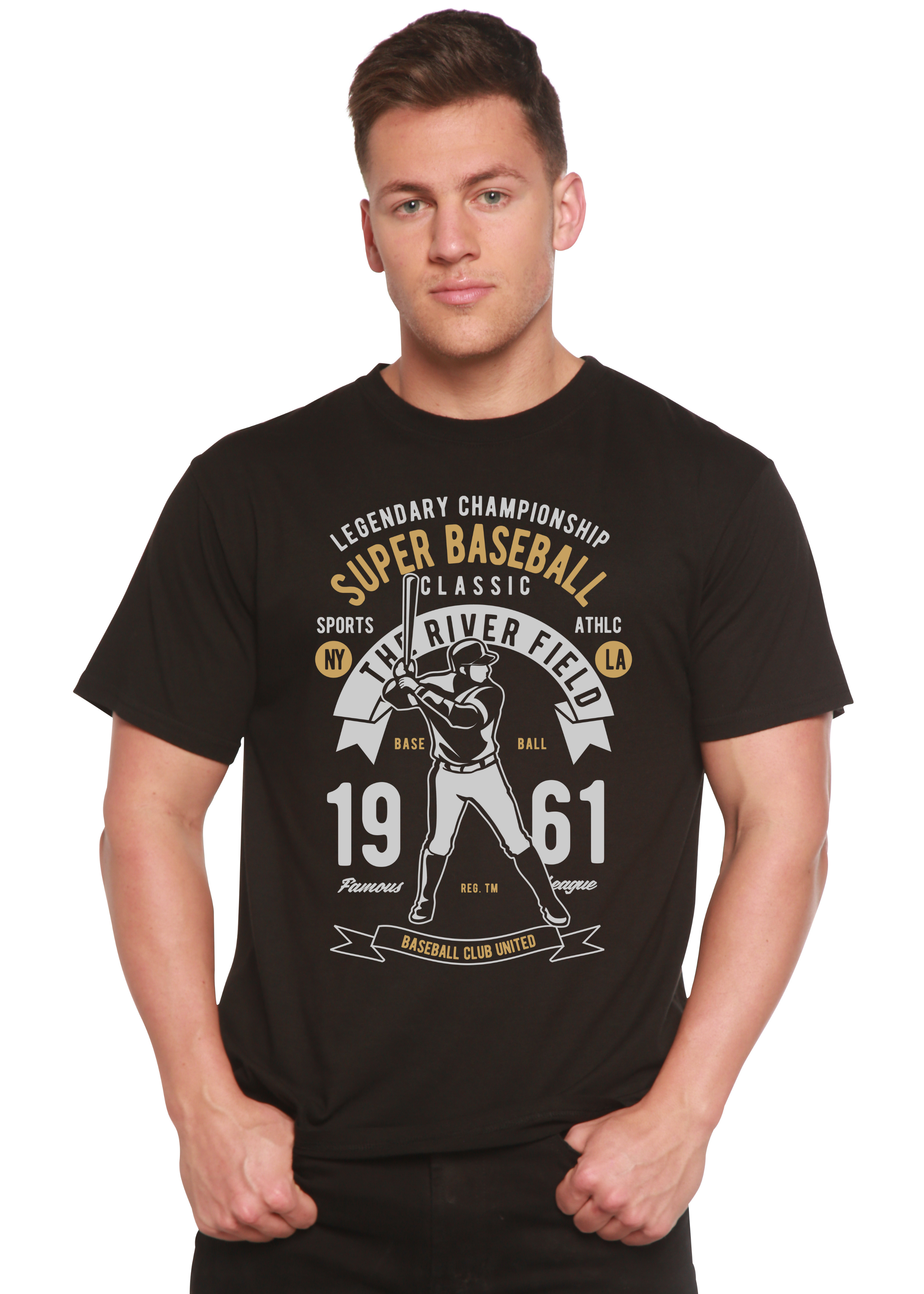 Spun Bamboo Super Baseball Spun Bamboo® Men's Bamboo Viscose/Organic Cotton Short Sleeve Graphic T-Shirt — main product shot