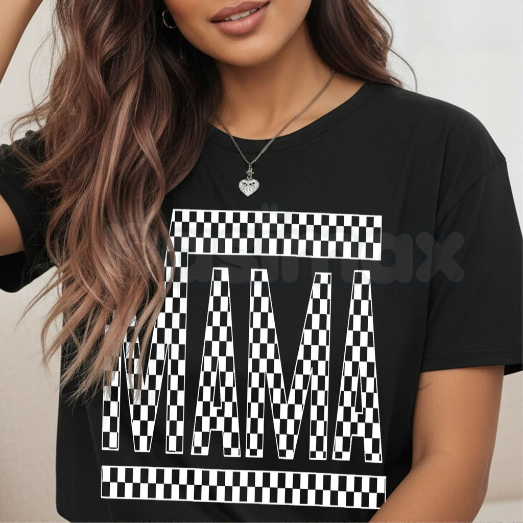 Women’s "MAMA" Print T-Shirt – Fashion Casual Round Neck Graphic Tee, Premium 100% Cotton Minimalist Motherhood Top, Soft Lived-In Heavyweight Stylish Mama Shirt, Made in USA
