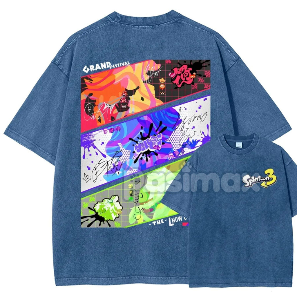 Pasimax Splatoon 3 Cotton Unisex Round Neck Anime T-Shirt — alternative angle