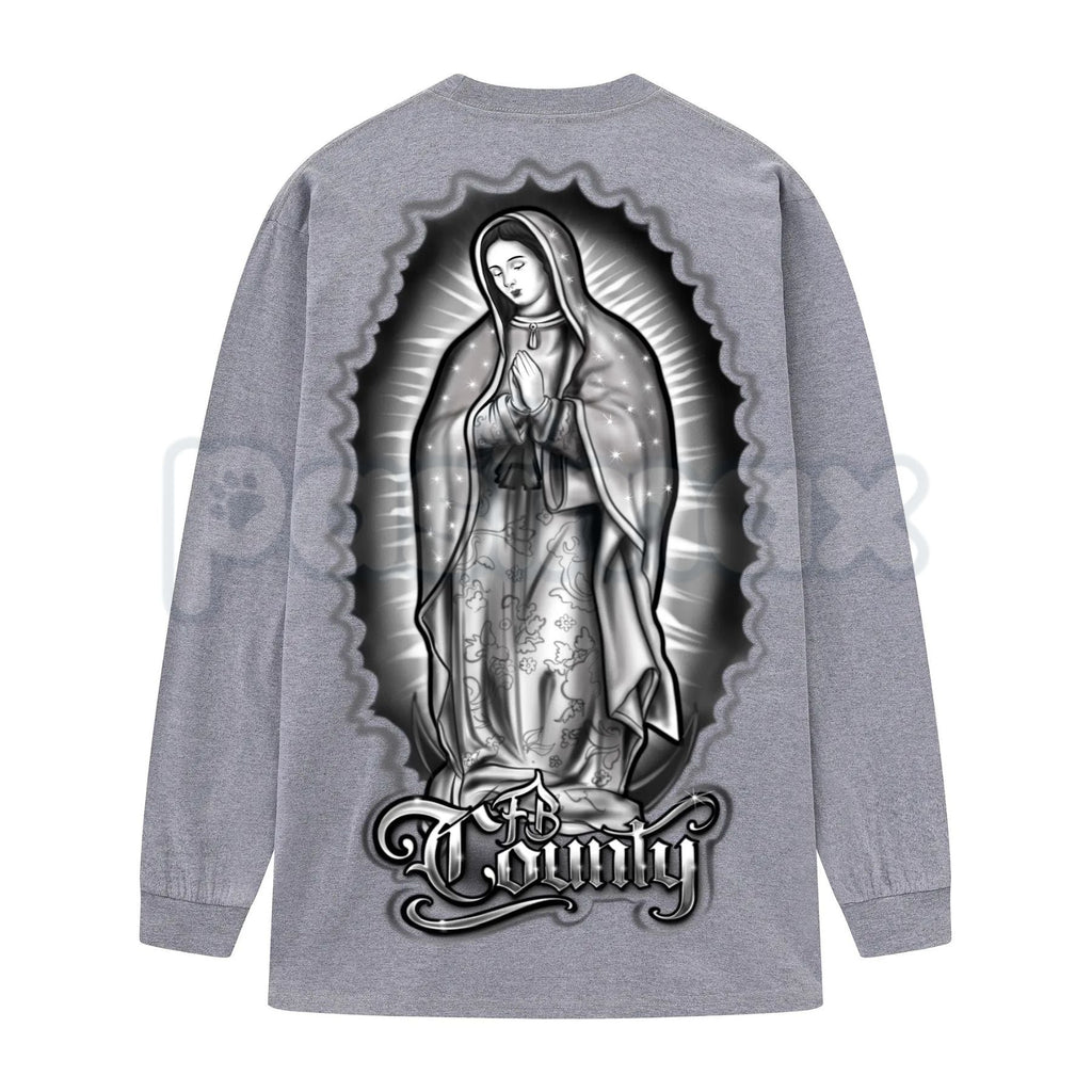 FB County Graphic Long Sleeve Tee – Authentic West Coast Streetwear, Premium Gildan 5400 Heavy Cotton Long Sleeve