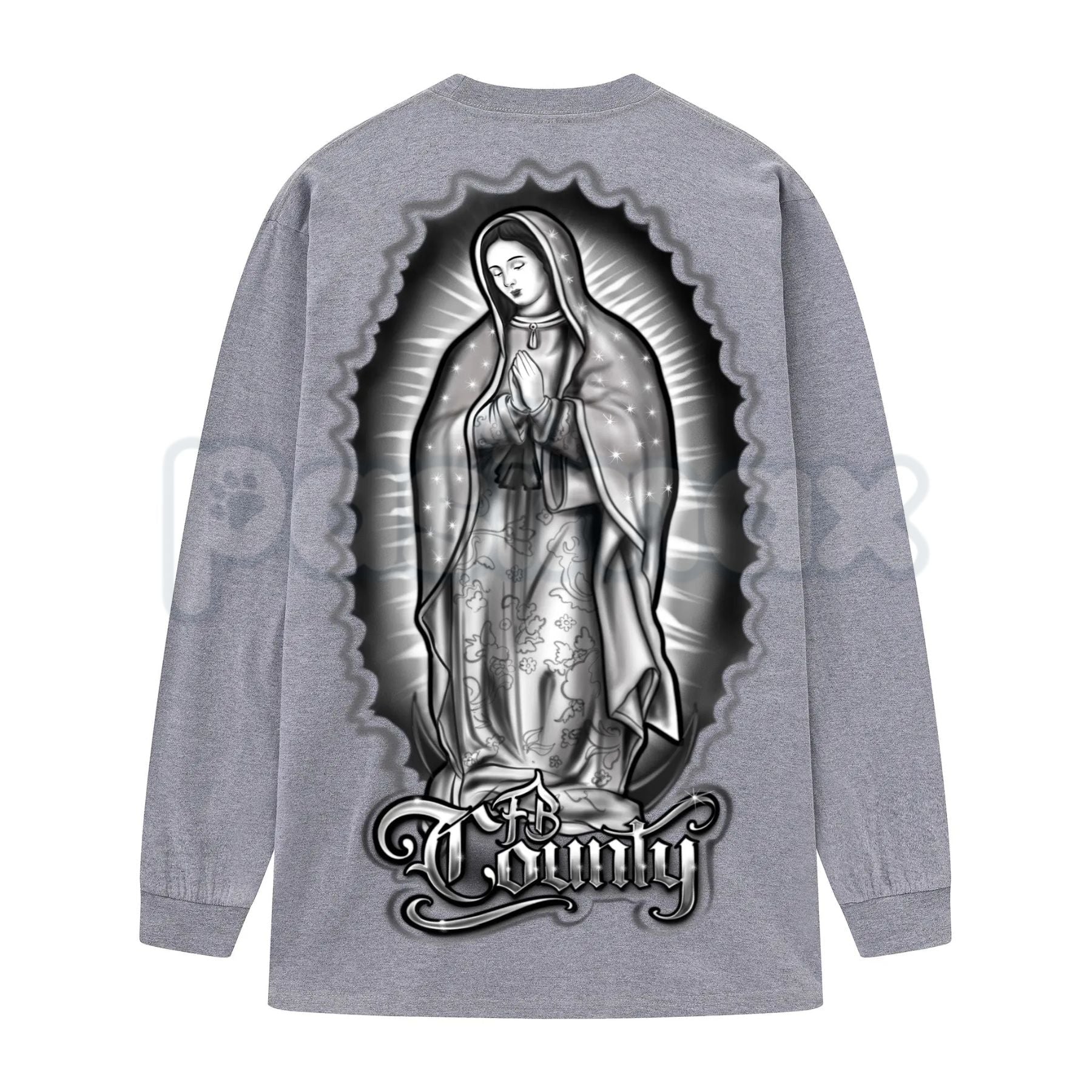 FB County Graphic Long Sleeve Tee – Authentic West Coast Streetwear, Premium Gildan 5400 Heavy Cotton Long Sleeve