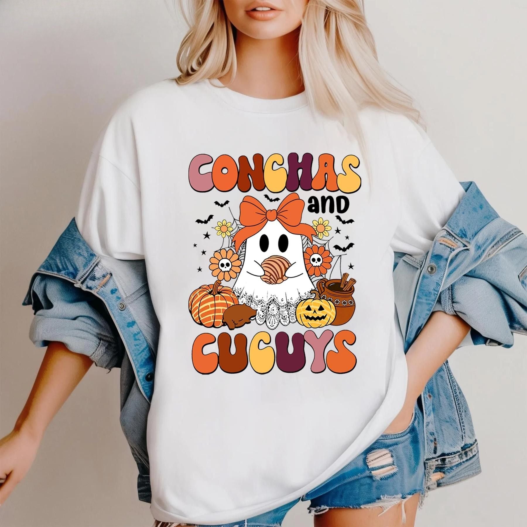 Pasimax Cute Ghost "Boo" Halloween T-Shirt — alternative angle
