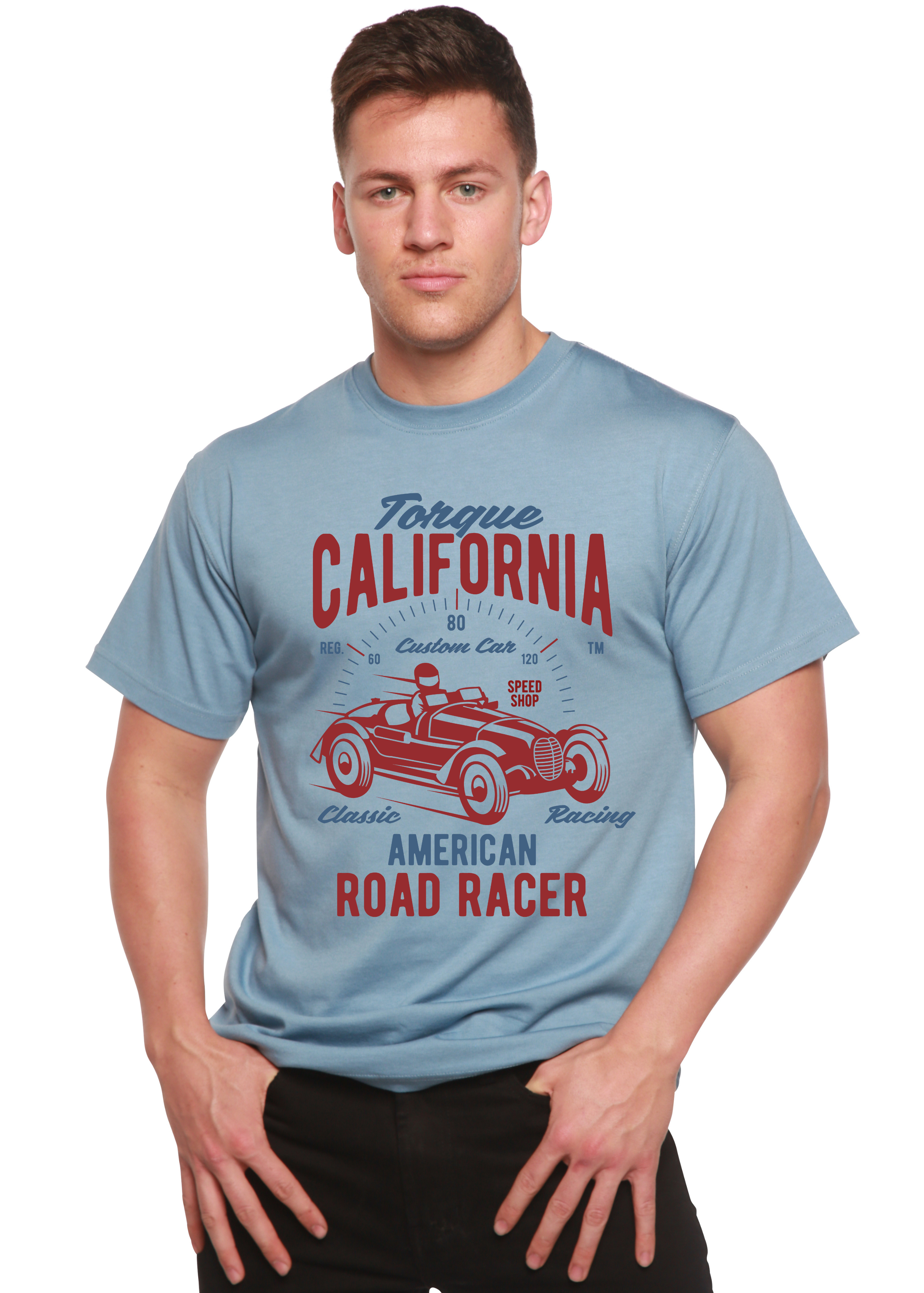 Spun Bamboo Torque California Spun Bamboo® Men's Bamboo Viscose/Organic Cotton Short Sleeve Graphic T-Shirt — detail close-up