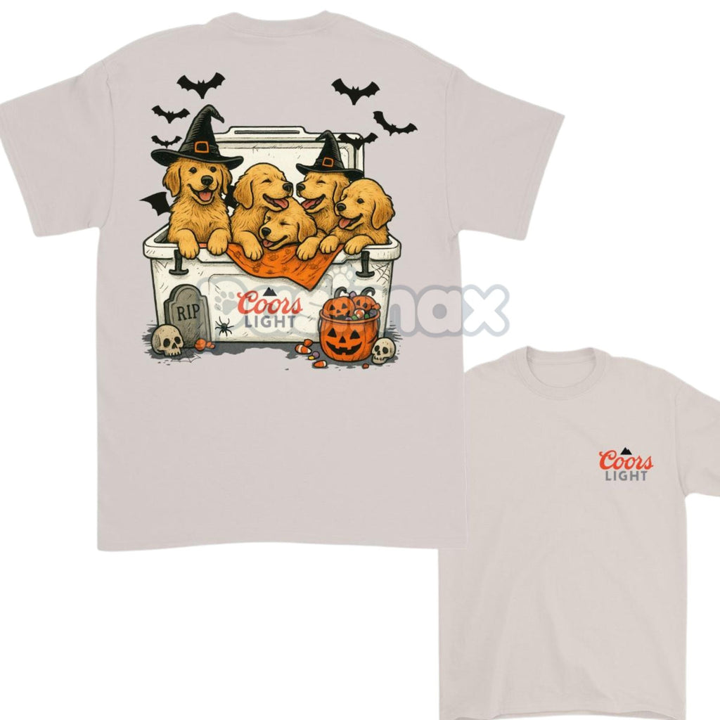 Pasimax Golden Retriever & Beer T-Shirt — side view