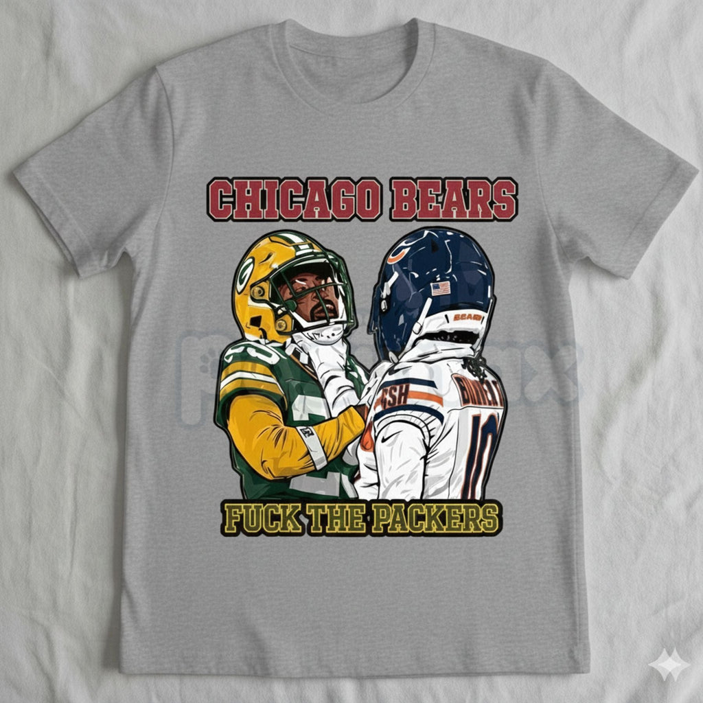 Pasimax Chicago Bears Rivalry Clash T-Shirt - Gameday Football Pride Graphic Tee, Chicago vs. Everybody Fan Apparel, Classic 