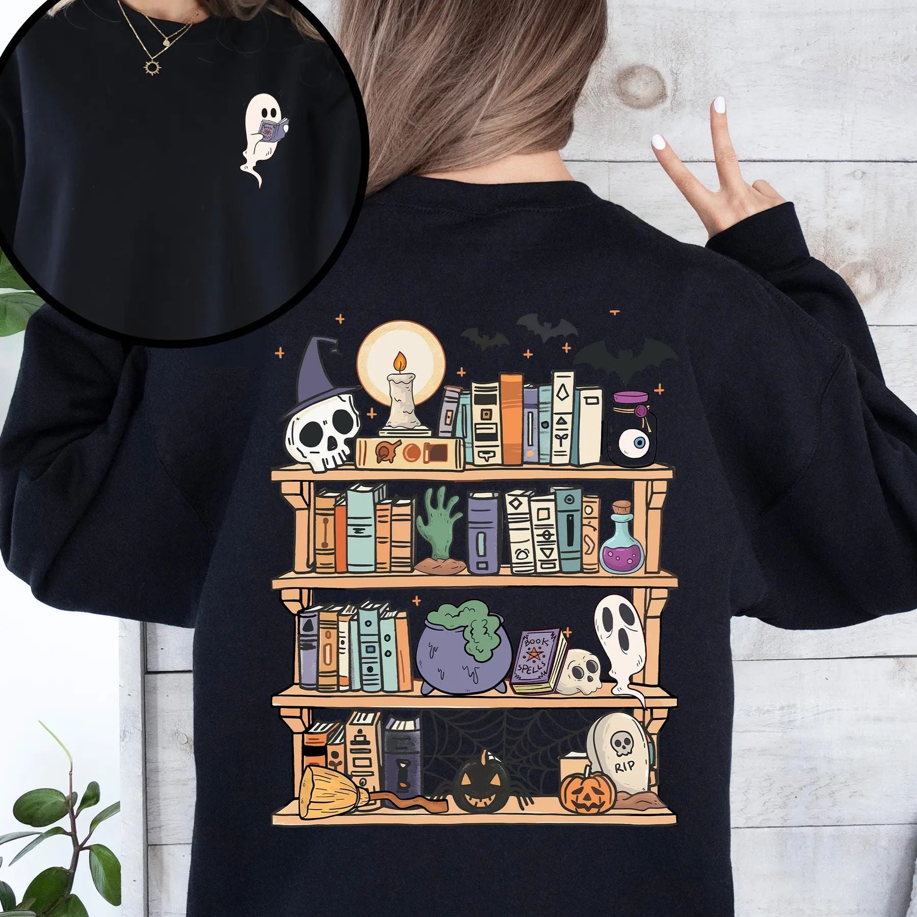 Pasimax Reading Ghost Sweatshirt — alternative angle