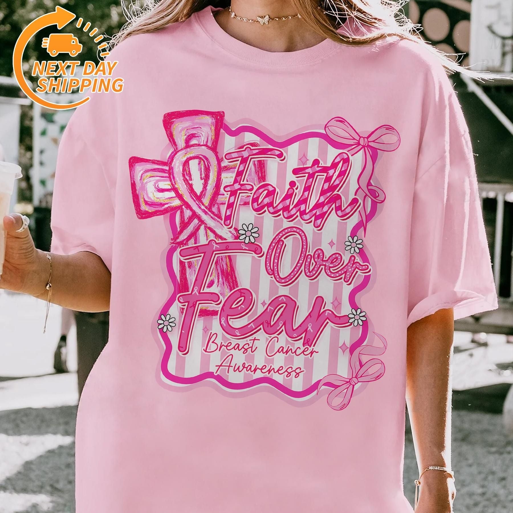 Pasimax "In October We Wear Pink" Horror T-Shirt — back view