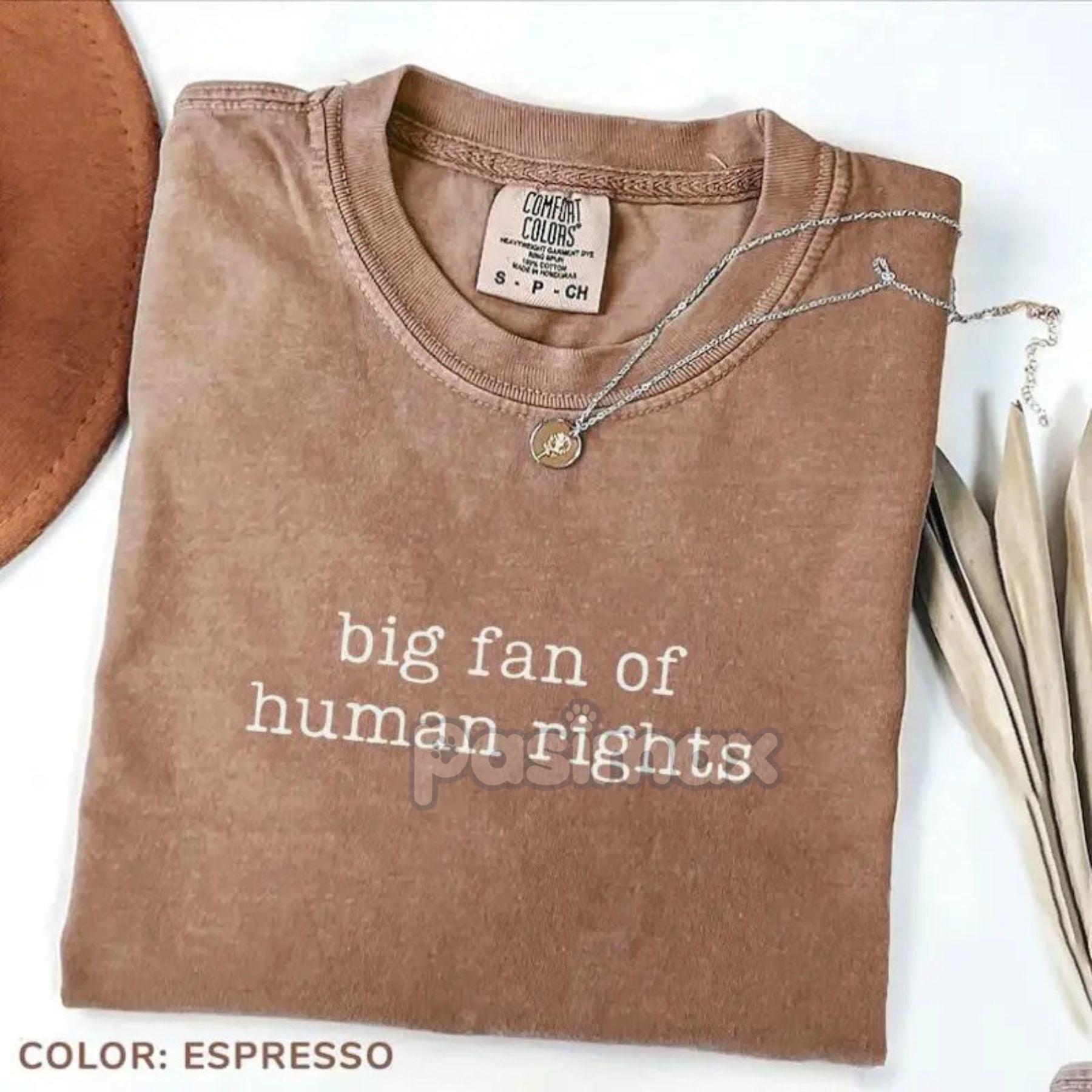 Pasimax Comfort Colors® 'Big Fan of Human Rights' T-Shirt — alternative angle