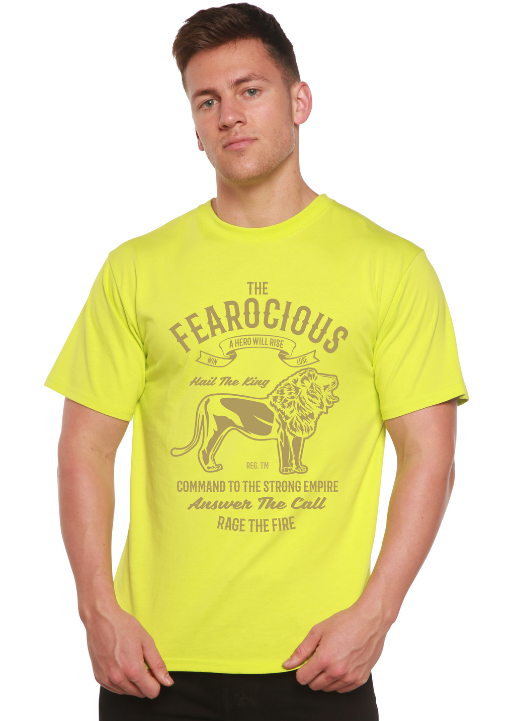Spun Bamboo The Fearocious Spun Bamboo® Men's Bamboo Viscose/Organic Cotton Short Sleeve Graphic T-Shirt — in-use photo