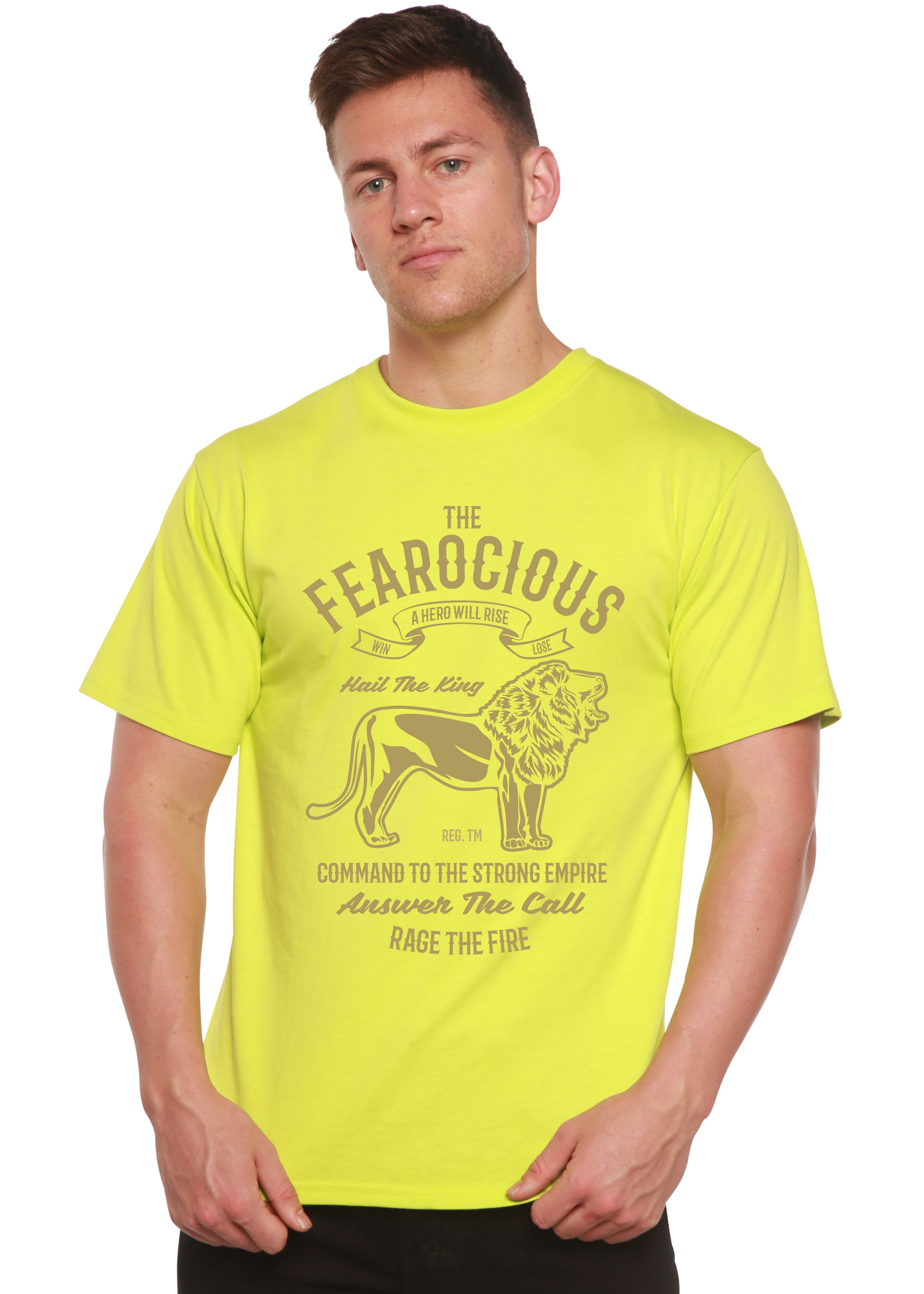 Spun Bamboo The Fearocious Spun Bamboo® Men's Bamboo Viscose/Organic Cotton Short Sleeve Graphic T-Shirt — in-use photo