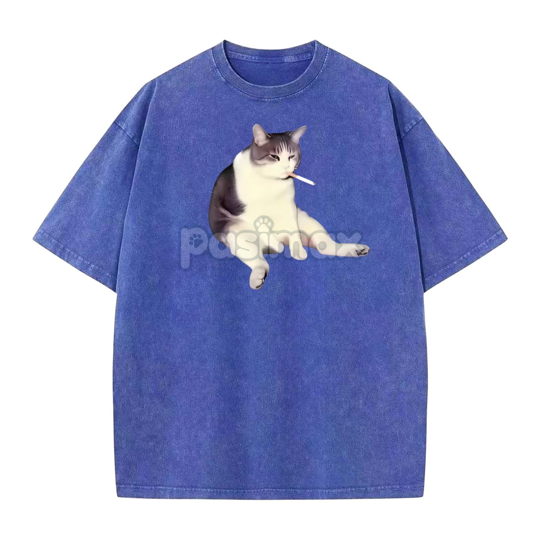 Pasimax 'Cat Smoke' Funny Animal Graphic Tee — alternative angle
