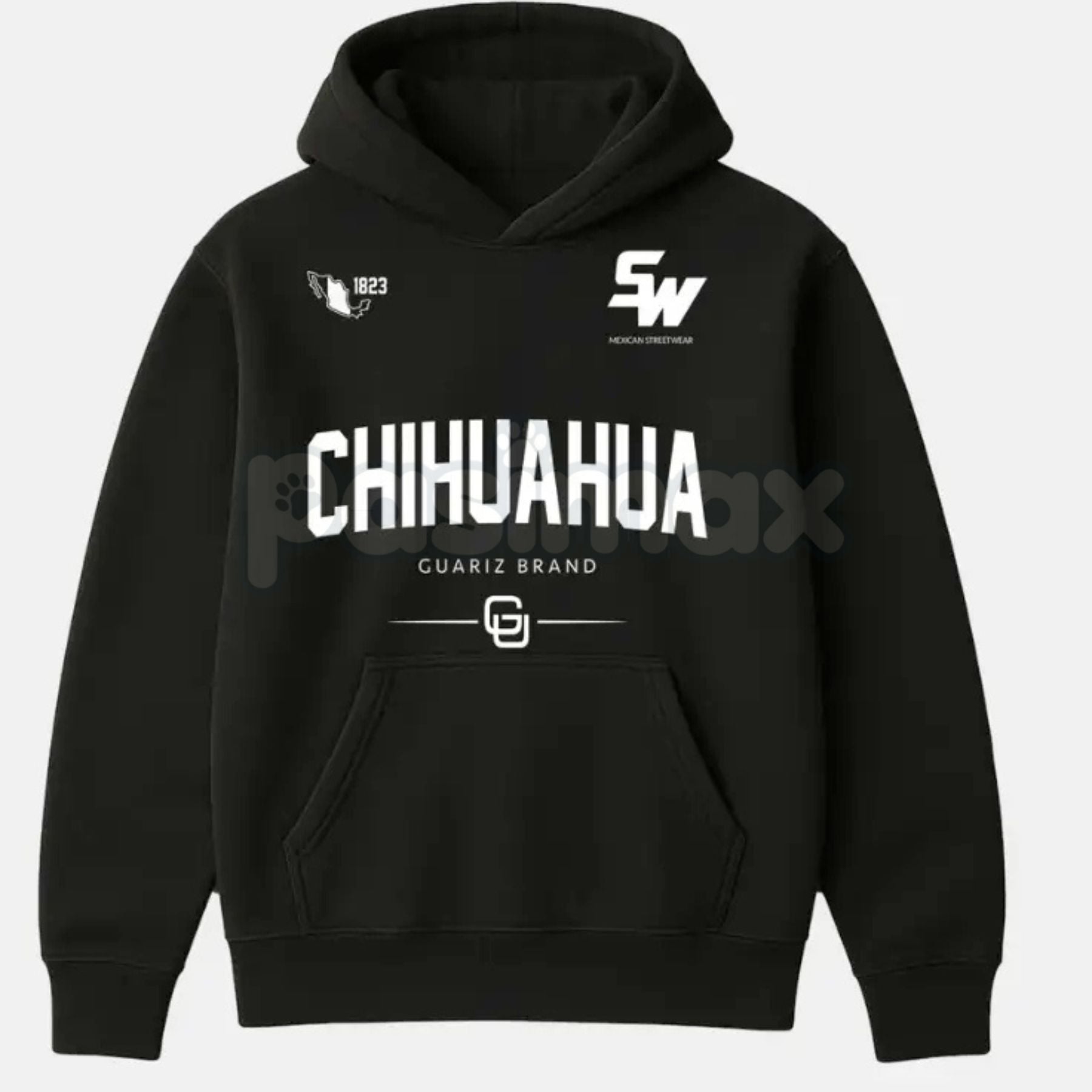 Pasimax MX STREETWEAR STATE Hoodie – Custom State Pride Pullover, Mexican Culture & Streetwear Graphic Apparel, Unisex — deta