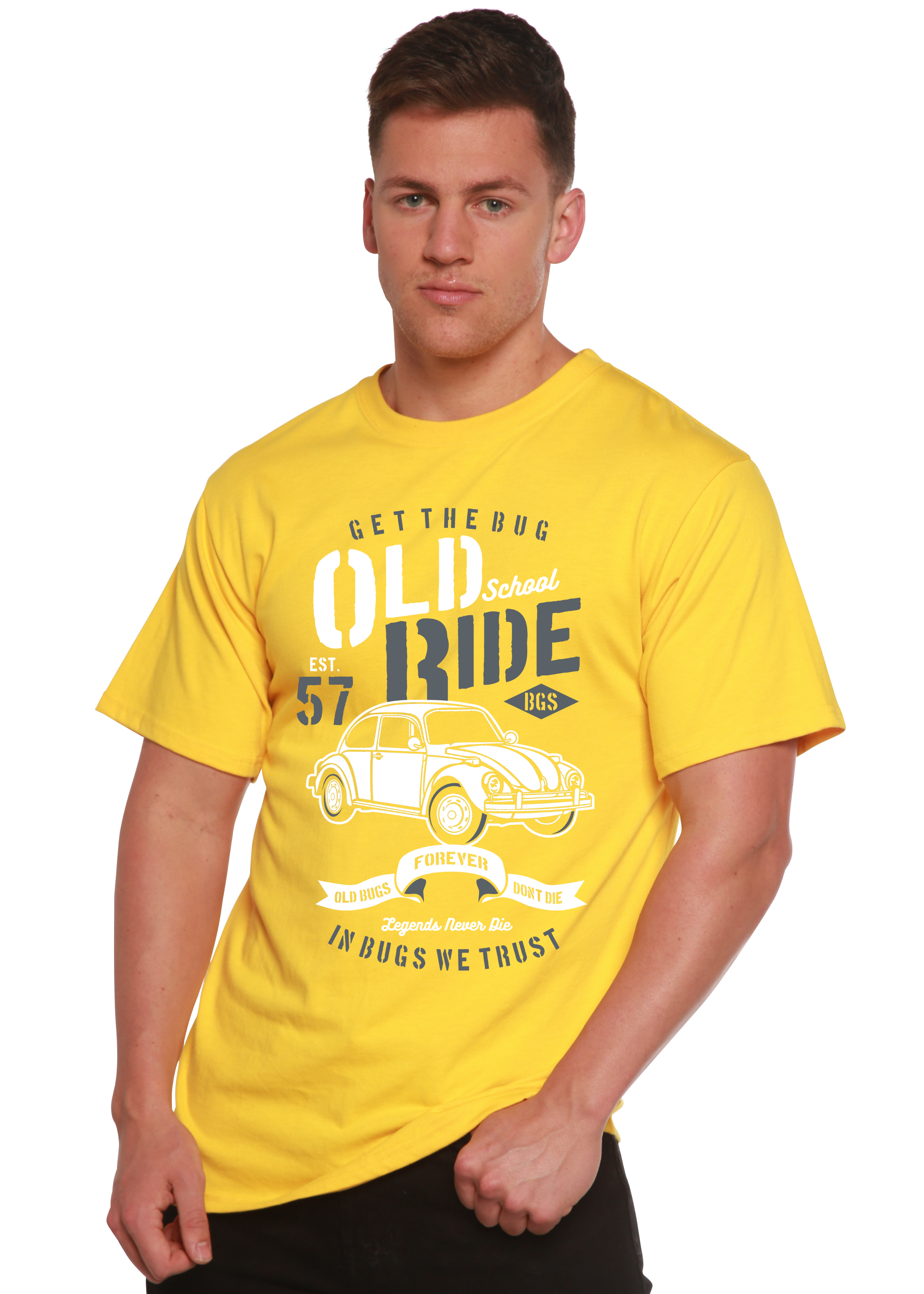 Spun Bamboo Old School Ride Spun Bamboo® Men's Bamboo Viscose/Organic Cotton Short Sleeve Graphic T-Shirt — size reference