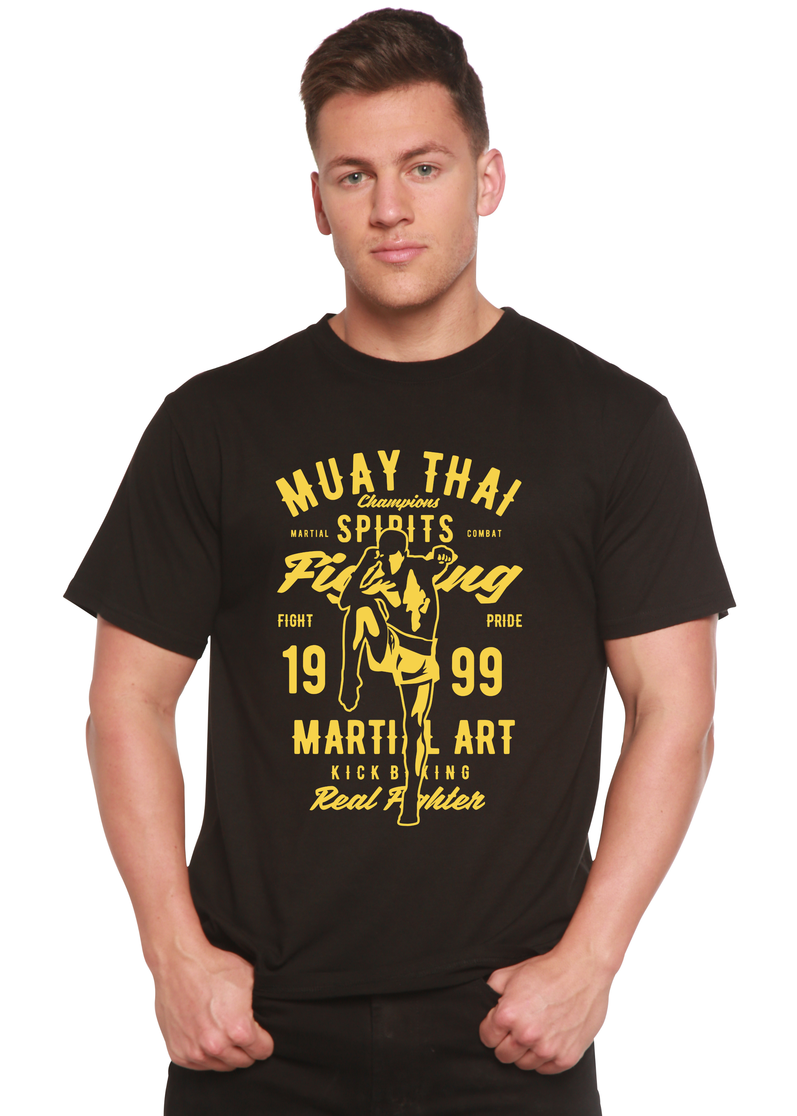 Spun Bamboo Muay Thai Spun Bamboo® Men's Bamboo Viscose/Organic Cotton Short Sleeve Graphic T-Shirt — main product shot