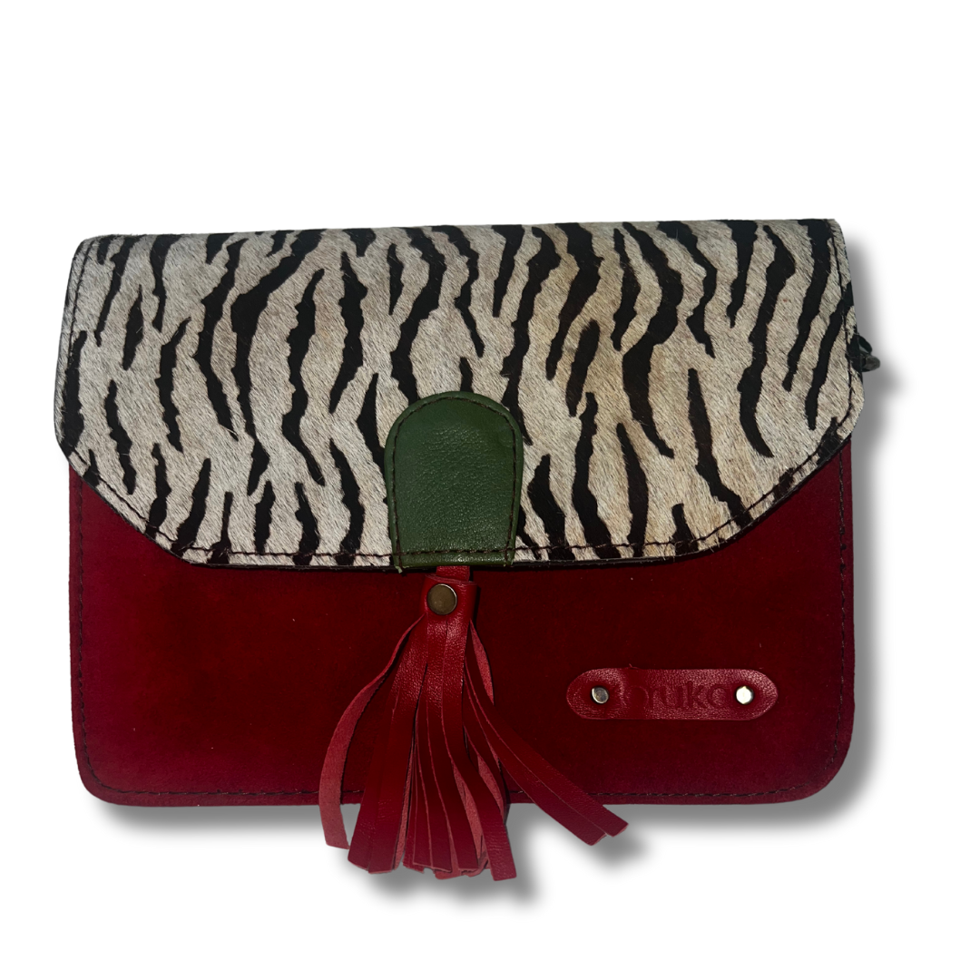 WONENA Soruka Claire · Small Suede Crossbody Bag — lifestyle worn / used context