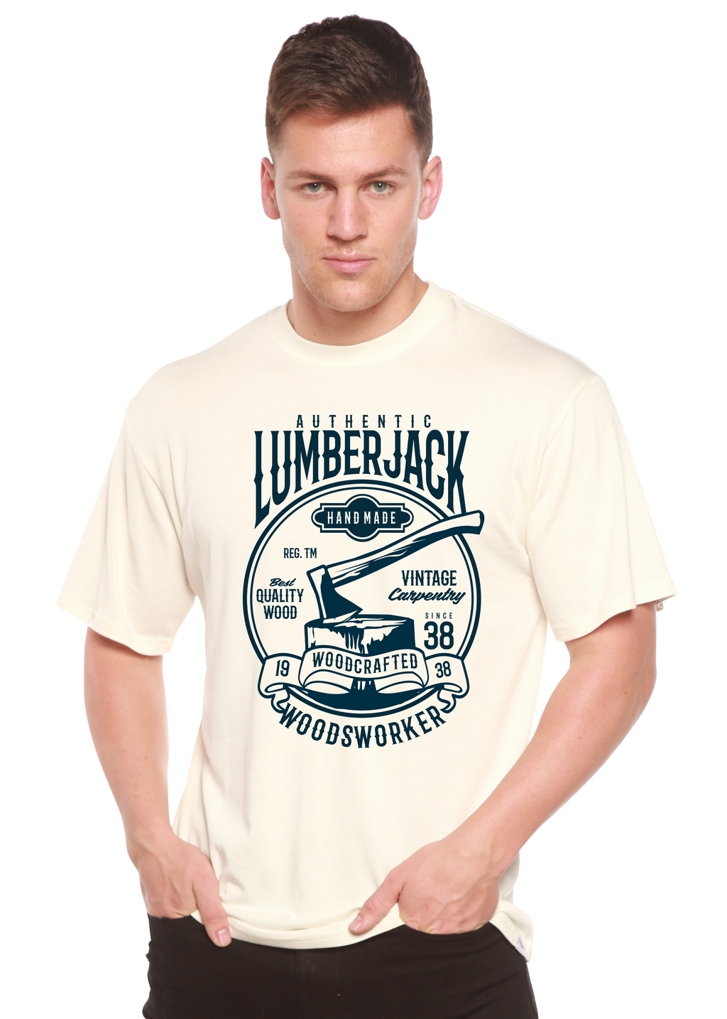 Spun Bamboo Authentic Lumberjack Men's Bamboo Viscose/Organic Cotton Short Sleeve Graphic T-Shirt — main product shot