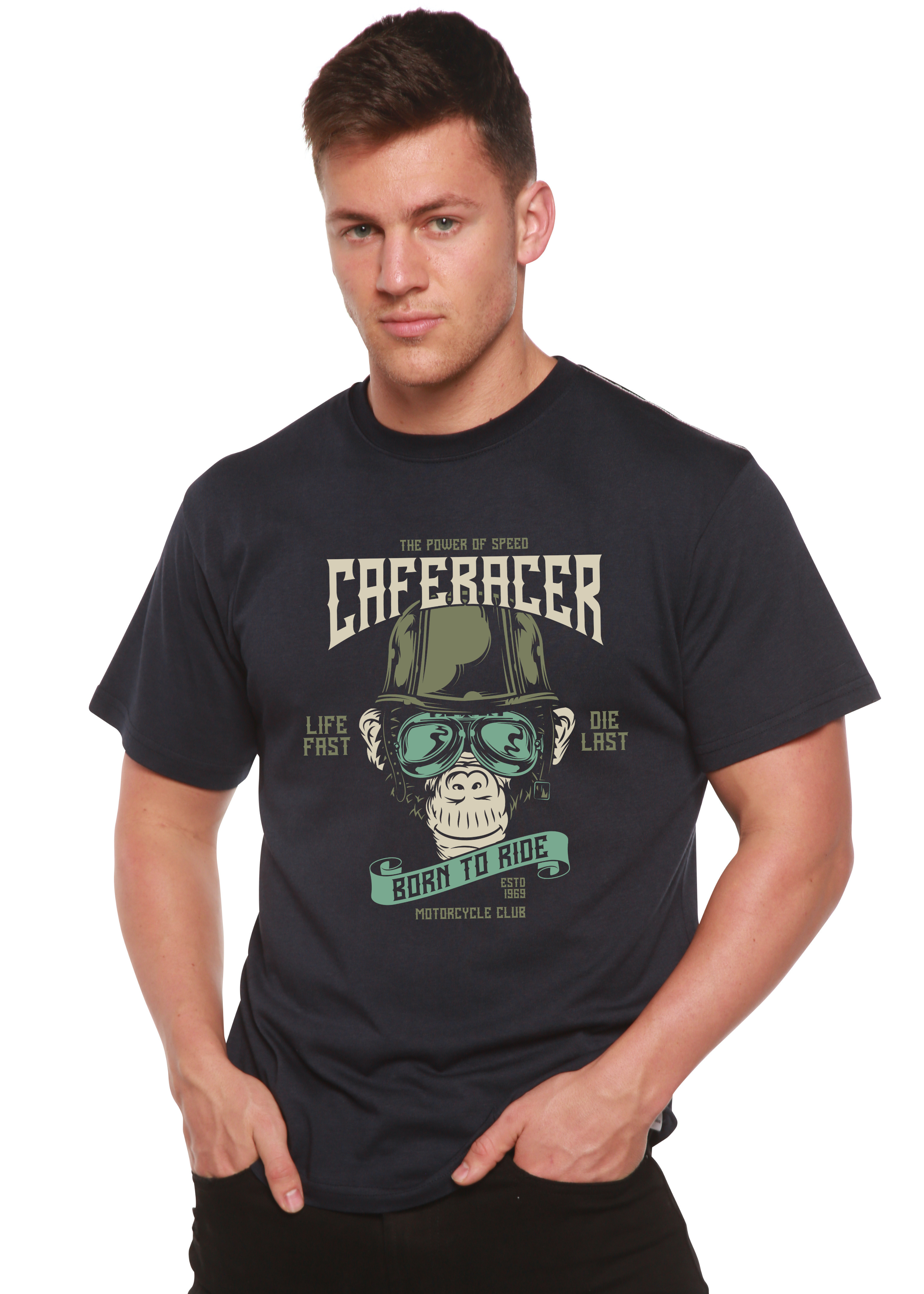 Spun Bamboo CafeRacer Men's Bamboo Viscose/Organic Cotton Short Sleeve Graphic T-Shirt — main product shot