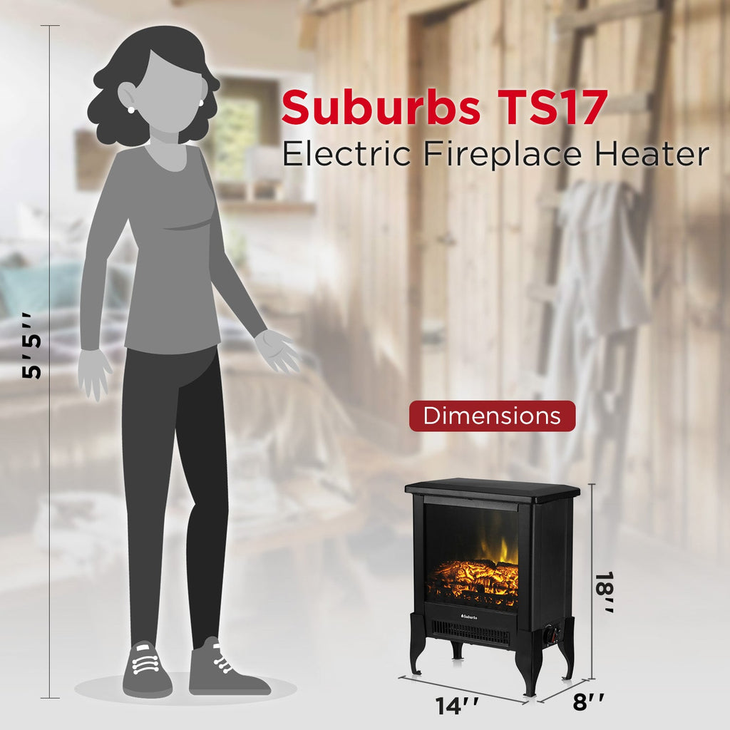 Suburbs TS17 Electric Fireplace Stove Heater – TURBRO, view 7
