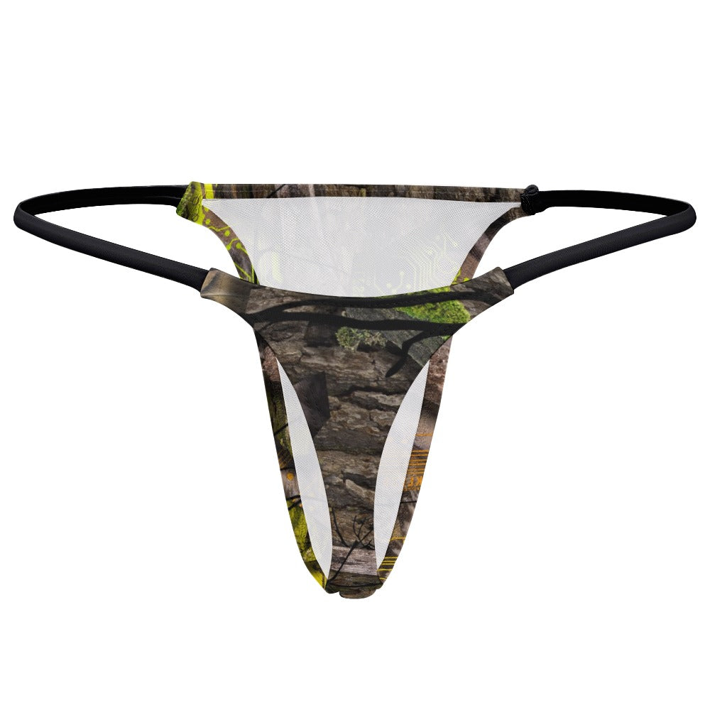 Luckless Outfitters Luckless Proto Camo Yoga Thong — detail close-up