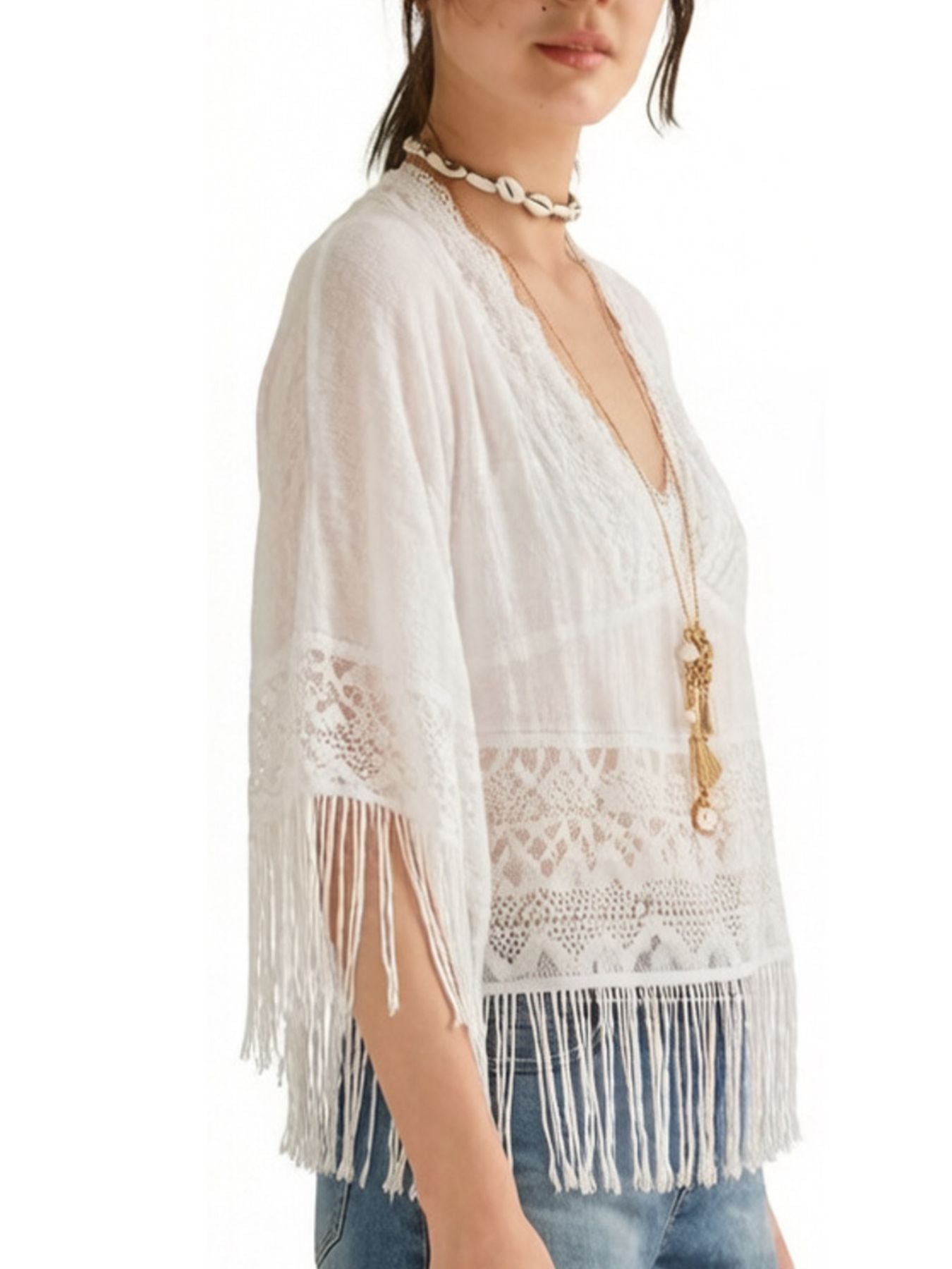 Lace Fringe Cover-Up