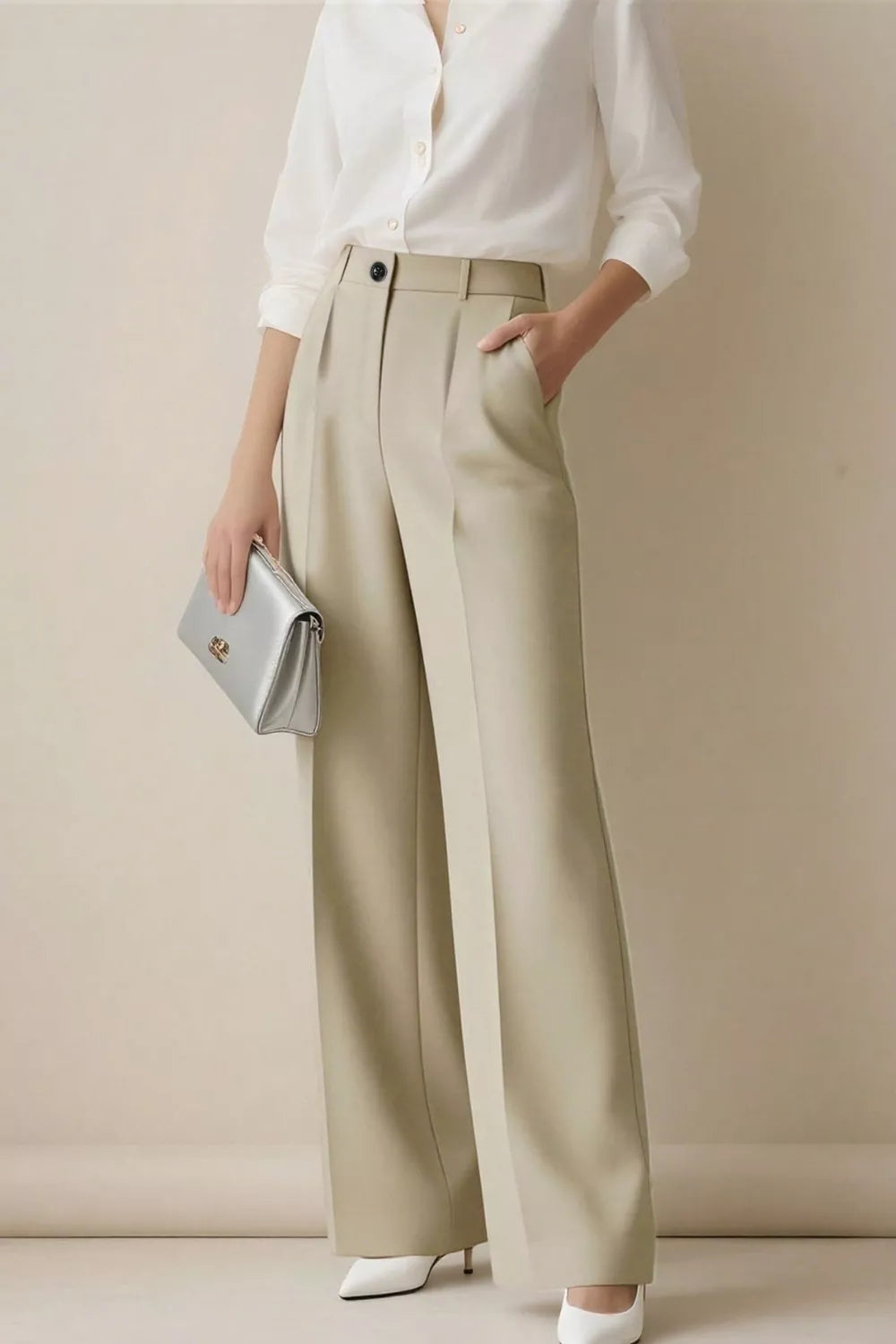 High-Waisted Wide-Leg Pants
