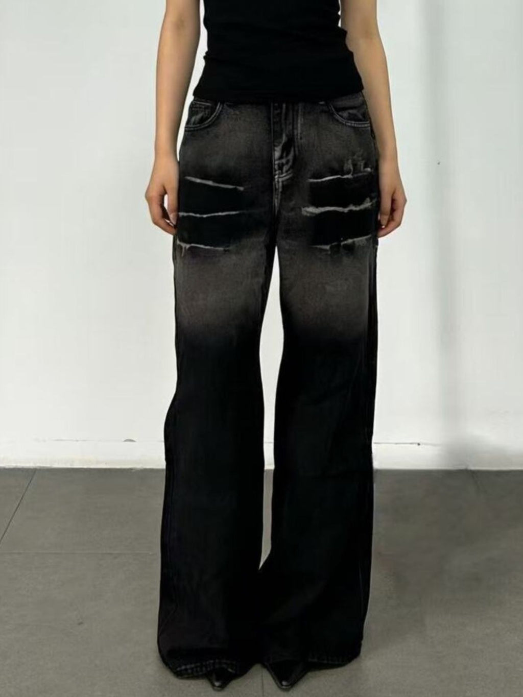 Washed Wide Leg Jeans