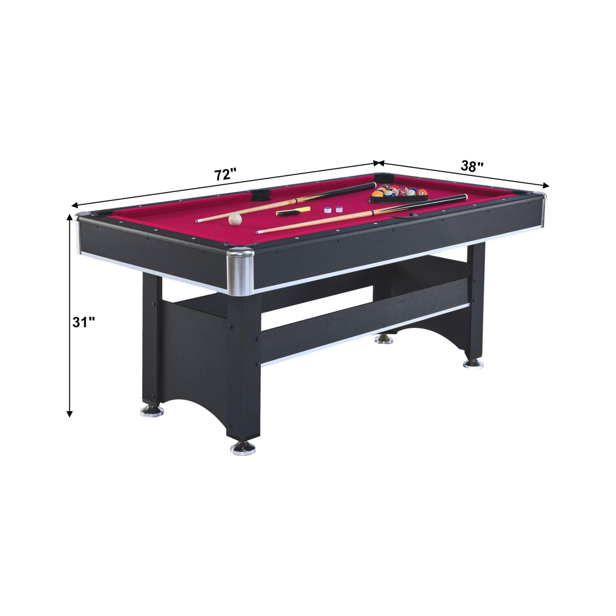 6FT Premium Wooden Multifunctional Pool Table With Table Tennis Top (SAK62741) – SAKSBY WHOLESALE, view 23