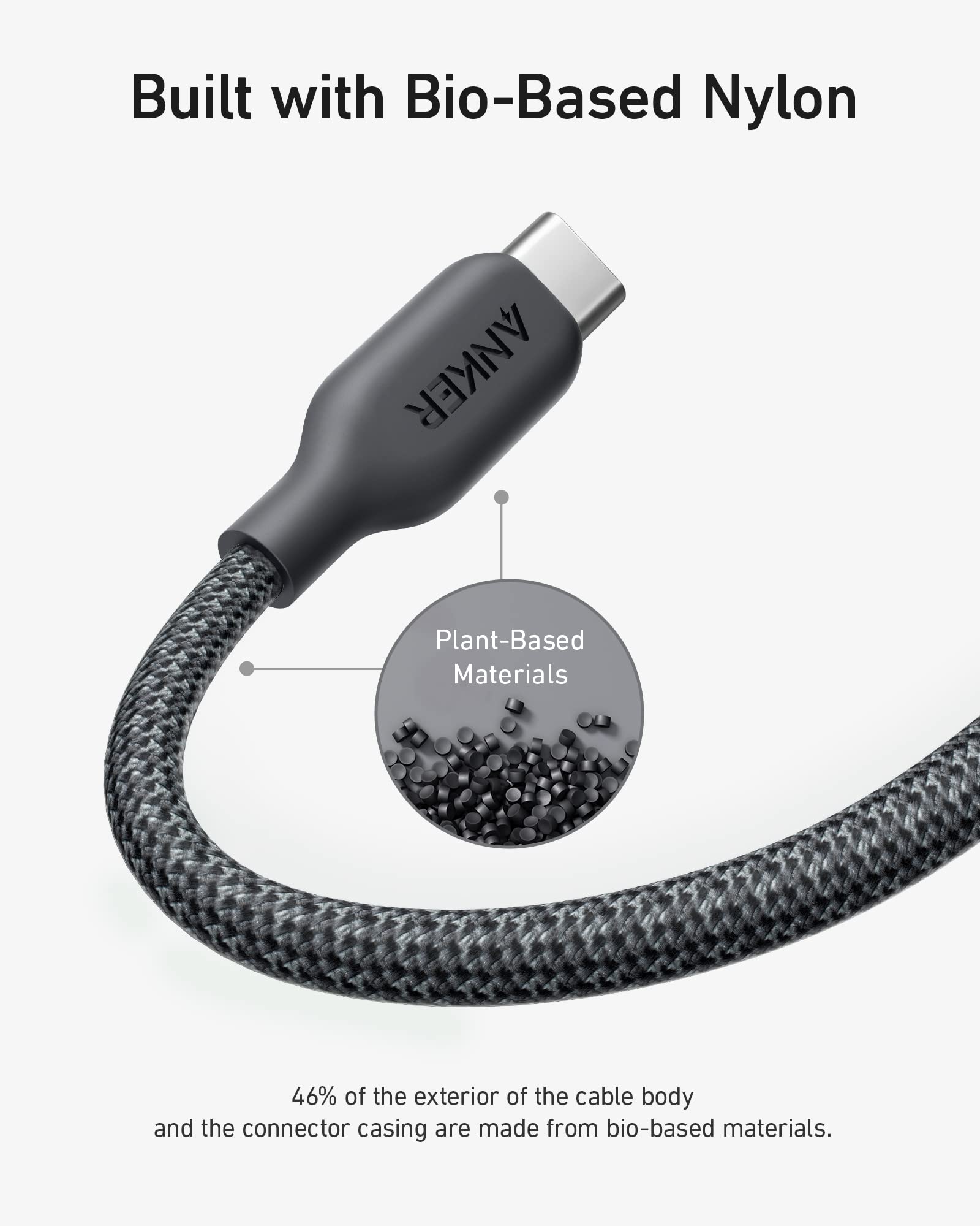 Anker <b>543</b> USB C to USB C Cable (240W, 10 ft), view 3