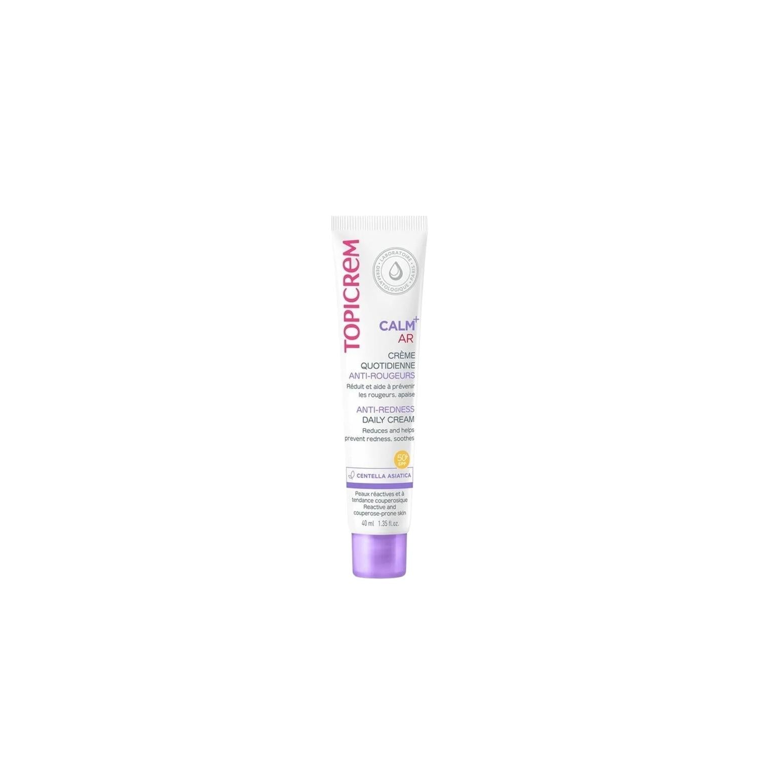 Topicrem Calm+ Anti Redness Sunscreen Cream SPF50 - Soothing Sensitive Skin with High UV Protection