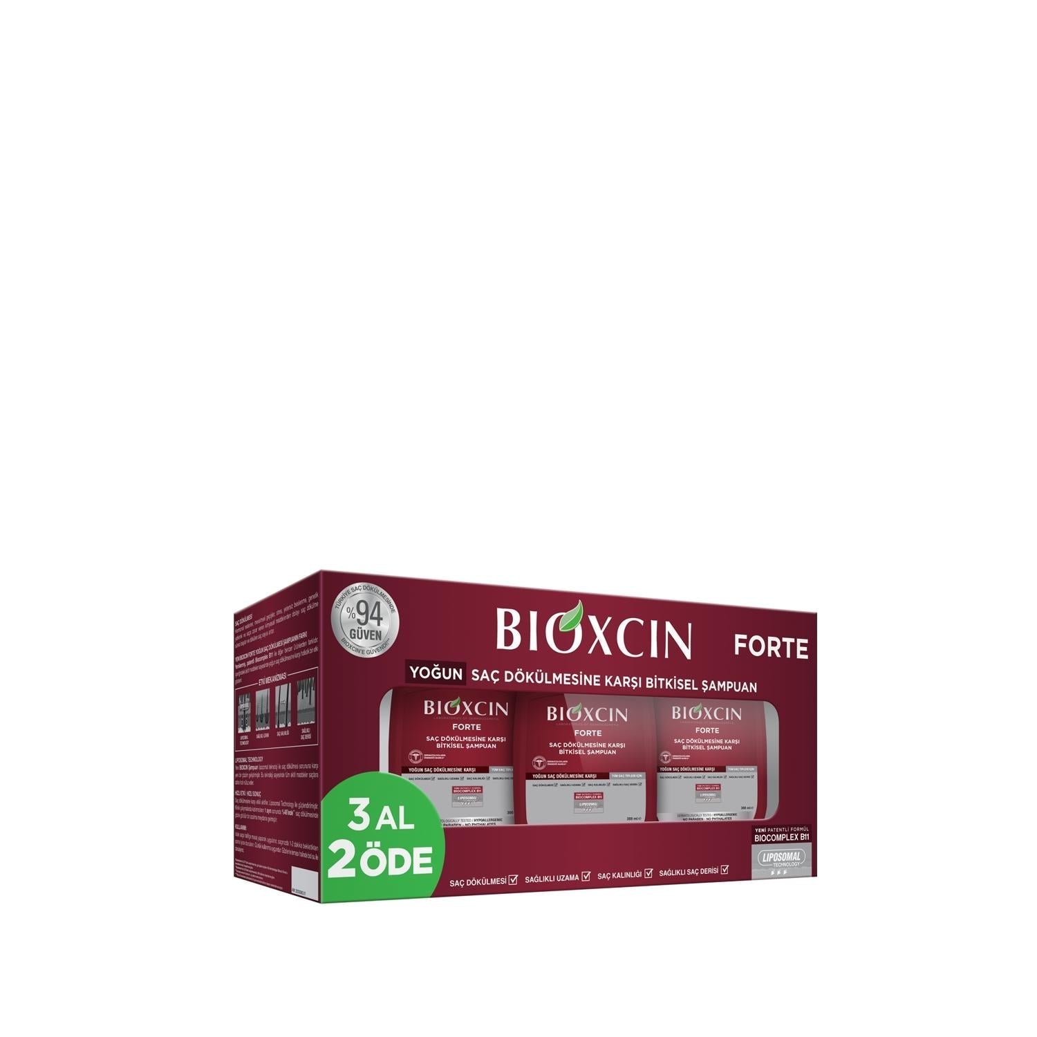 Bioxcin Forte Shampoo - 3 For 2 Deal | 8x Intense Formula