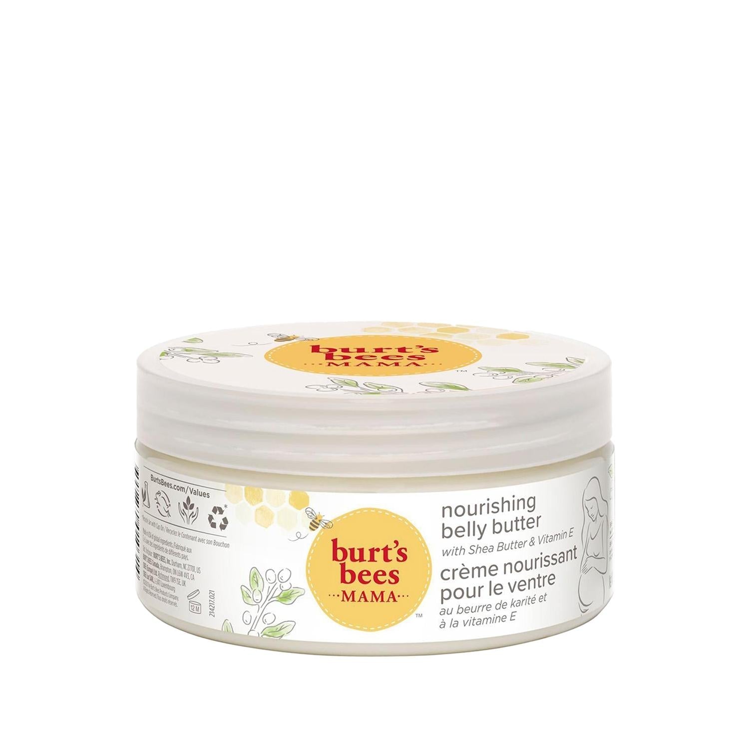 Burt's Bees Postpartum Belly Care Cream - Natural Skincare for New Mothers, Nourishing and Moisturizing Properties, 185g
