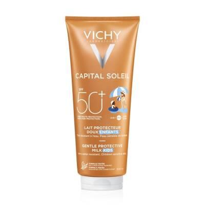 Vichy Capital Soleil Kids SPF 50+ Sunscreen: Broad Spectrum Face & Body Sun Protection, Water Resistant, Sensitive Skin Formula, 10.14 fl oz