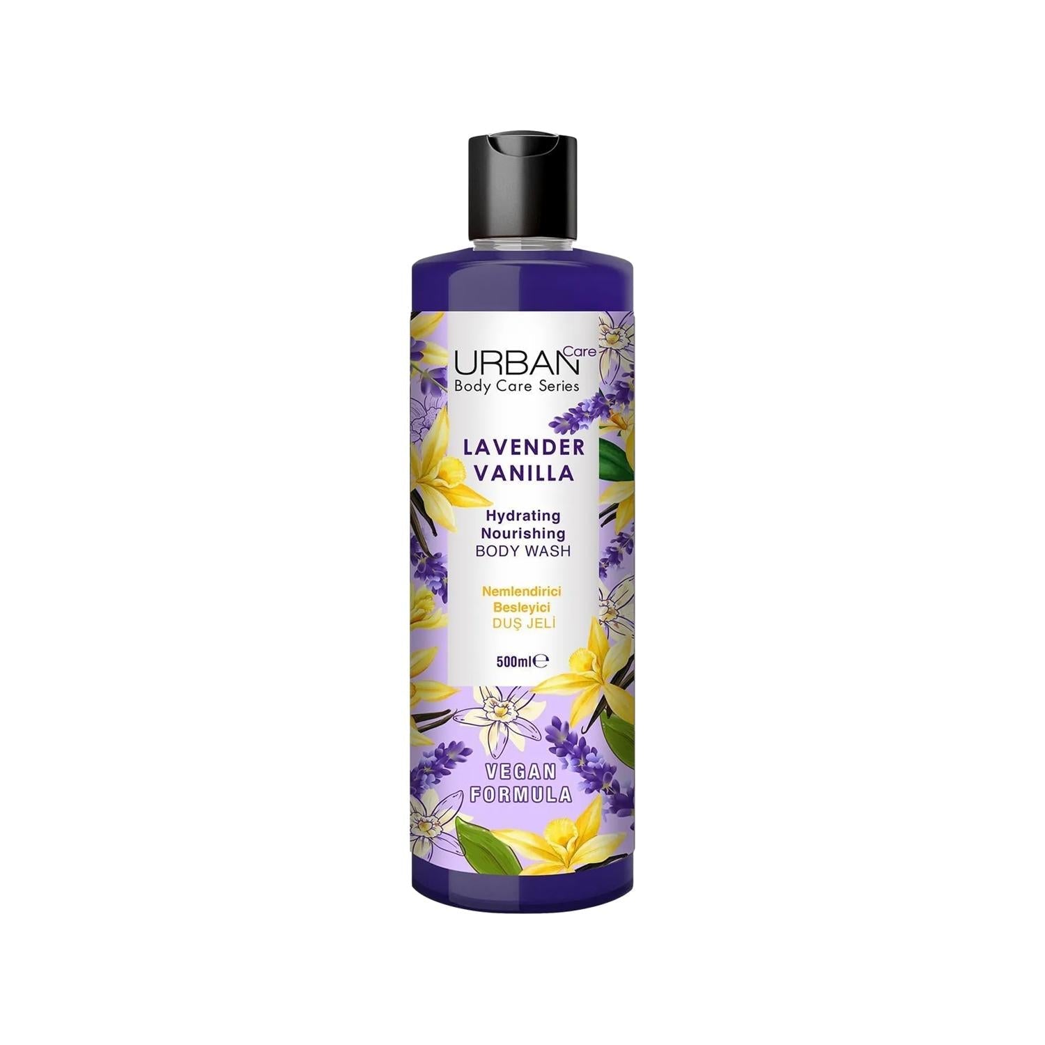 URBAN Care Body Series Lavender Vanilla Shower Gel - Moisturizing 500ml Body Wash for Relaxing Experience