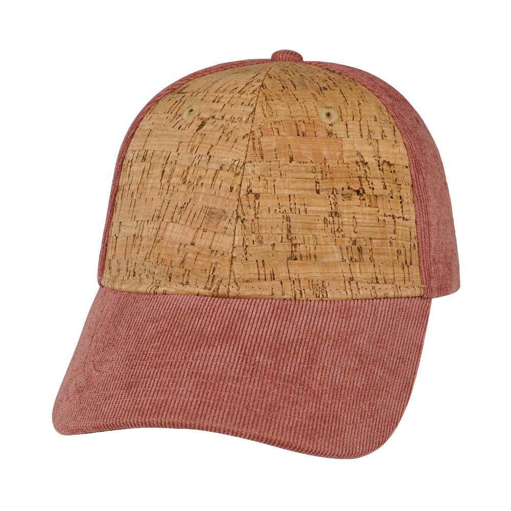 Blank 6 Panel Hat — Cork Shallow Fit / Corduroy / Peach (Unisex)